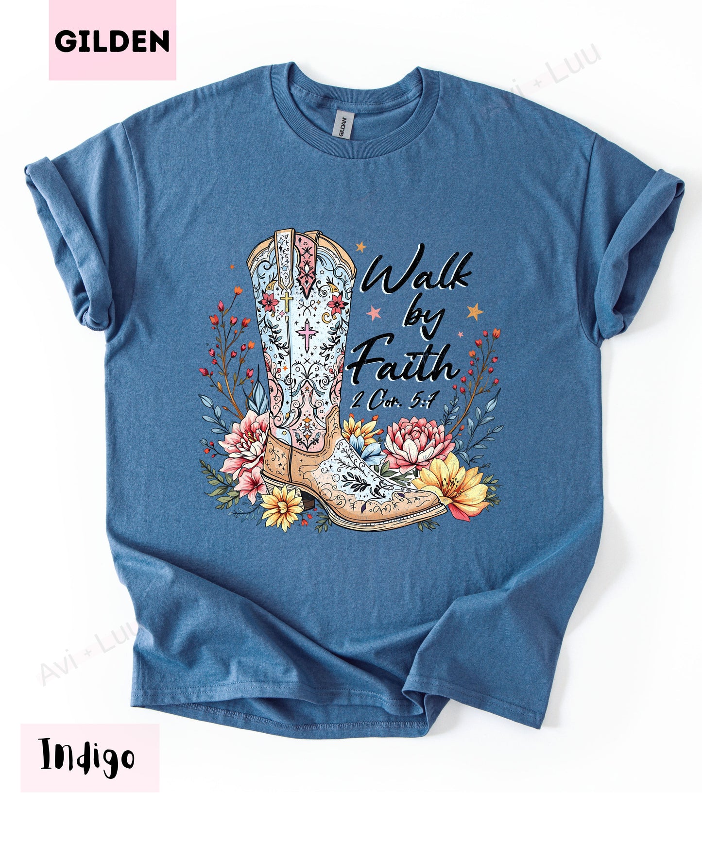 Walk By Faith Boot | Gilden Unisex T-Shirt