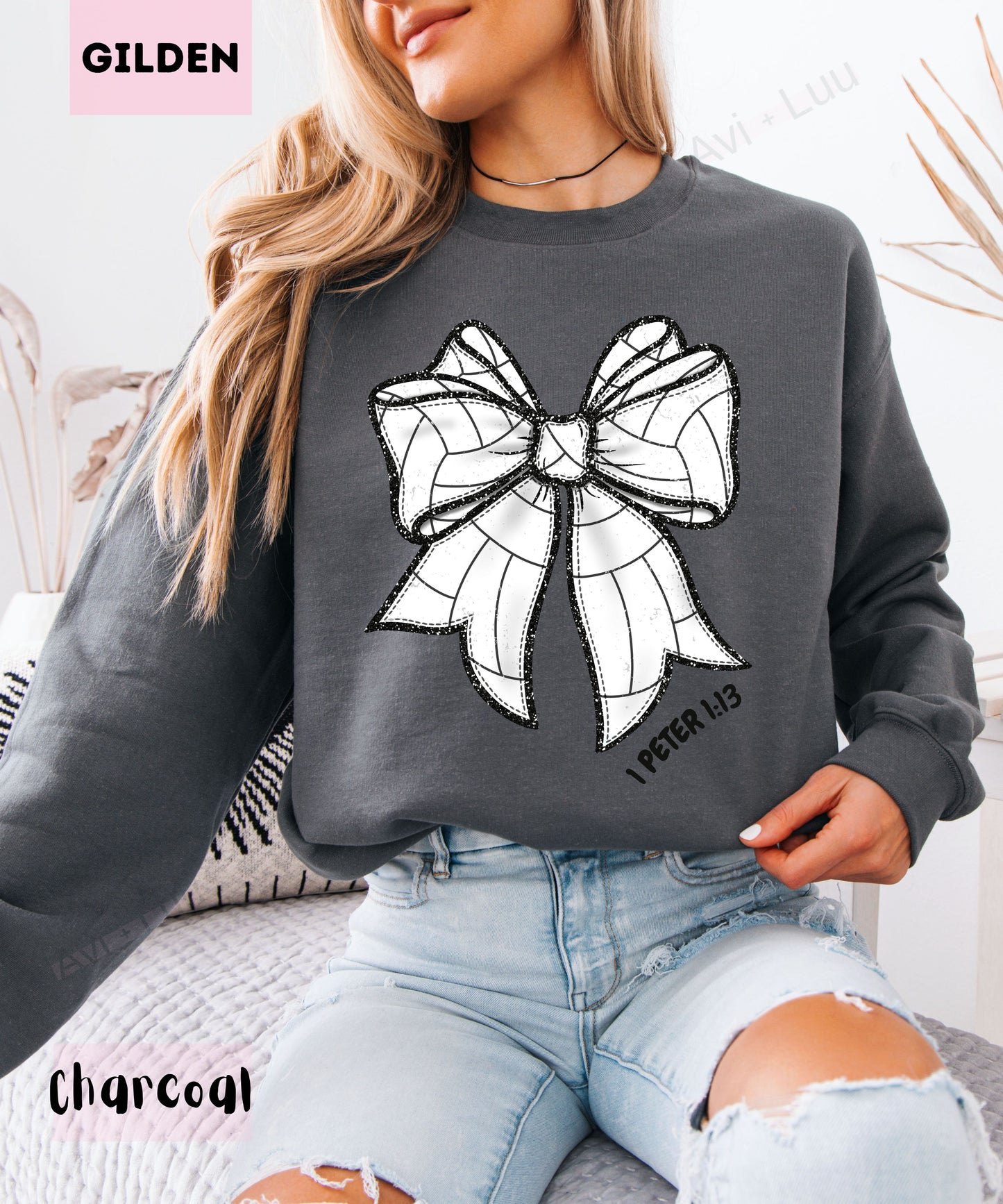 Volleyball Bow | Gilden Unisex Sweatshirt