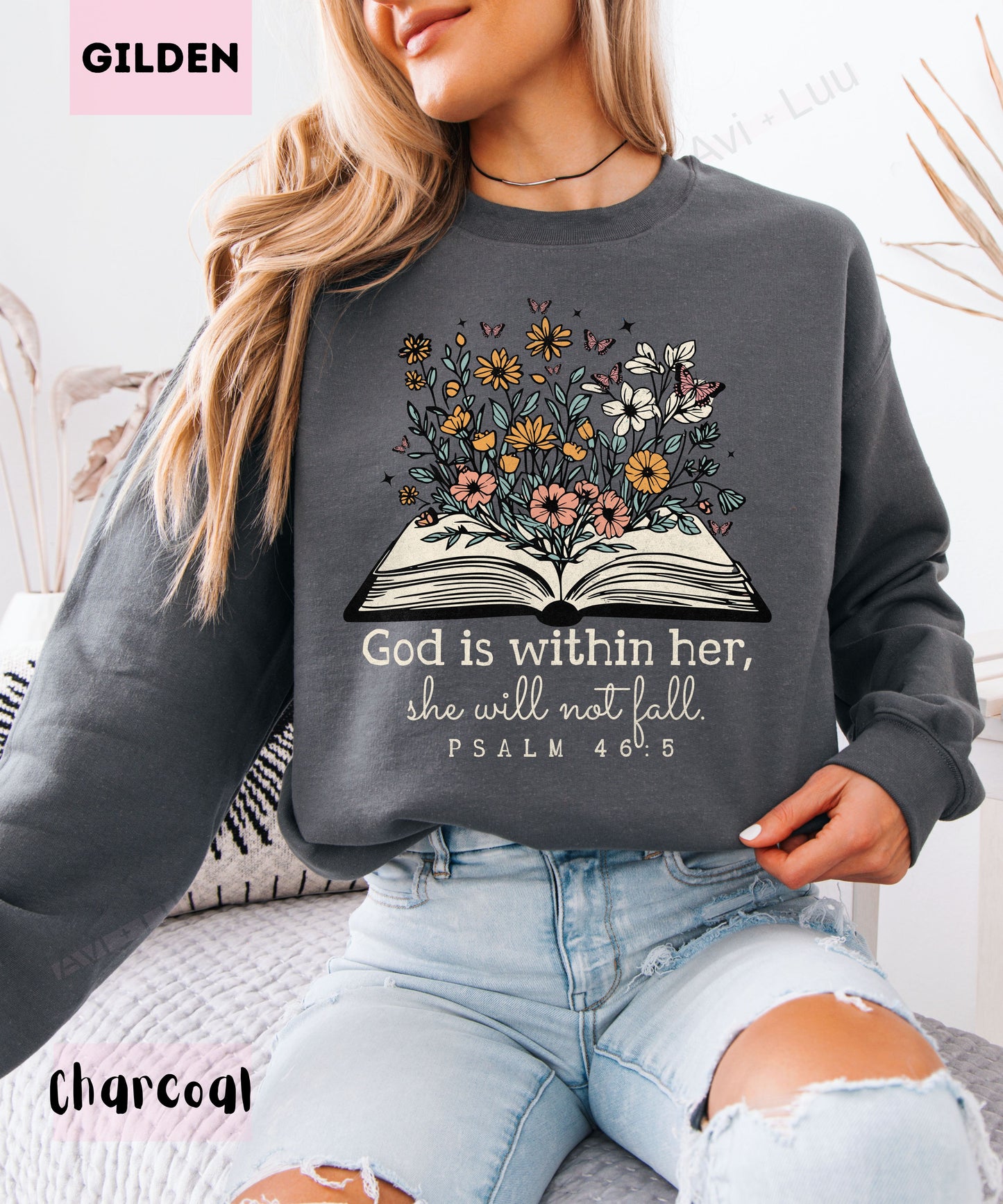 God Is Within Her | Gilden Unisex Sweatshirt