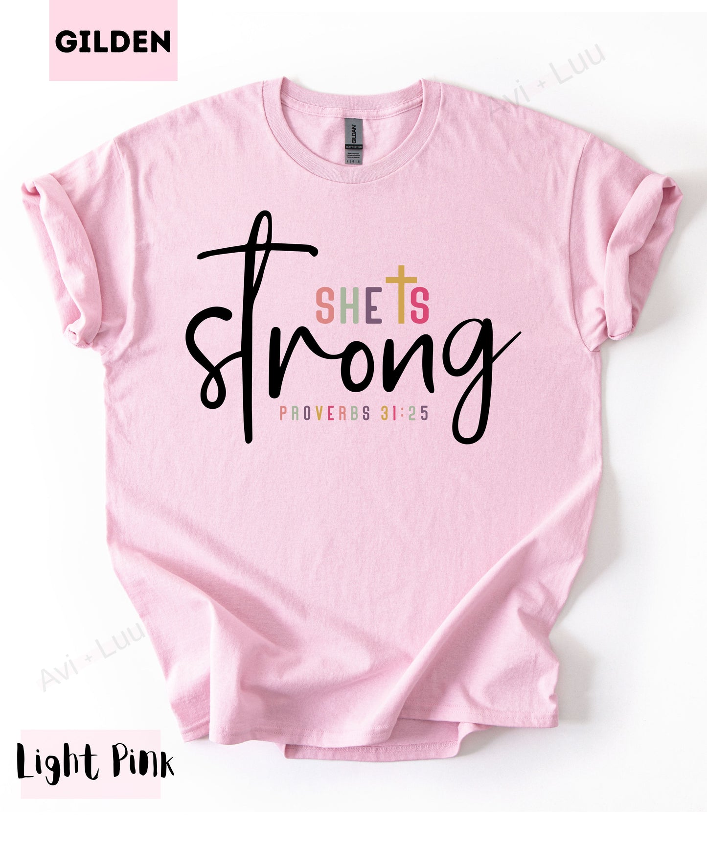 She Is Strong | Gilden Unisex T-Shirt