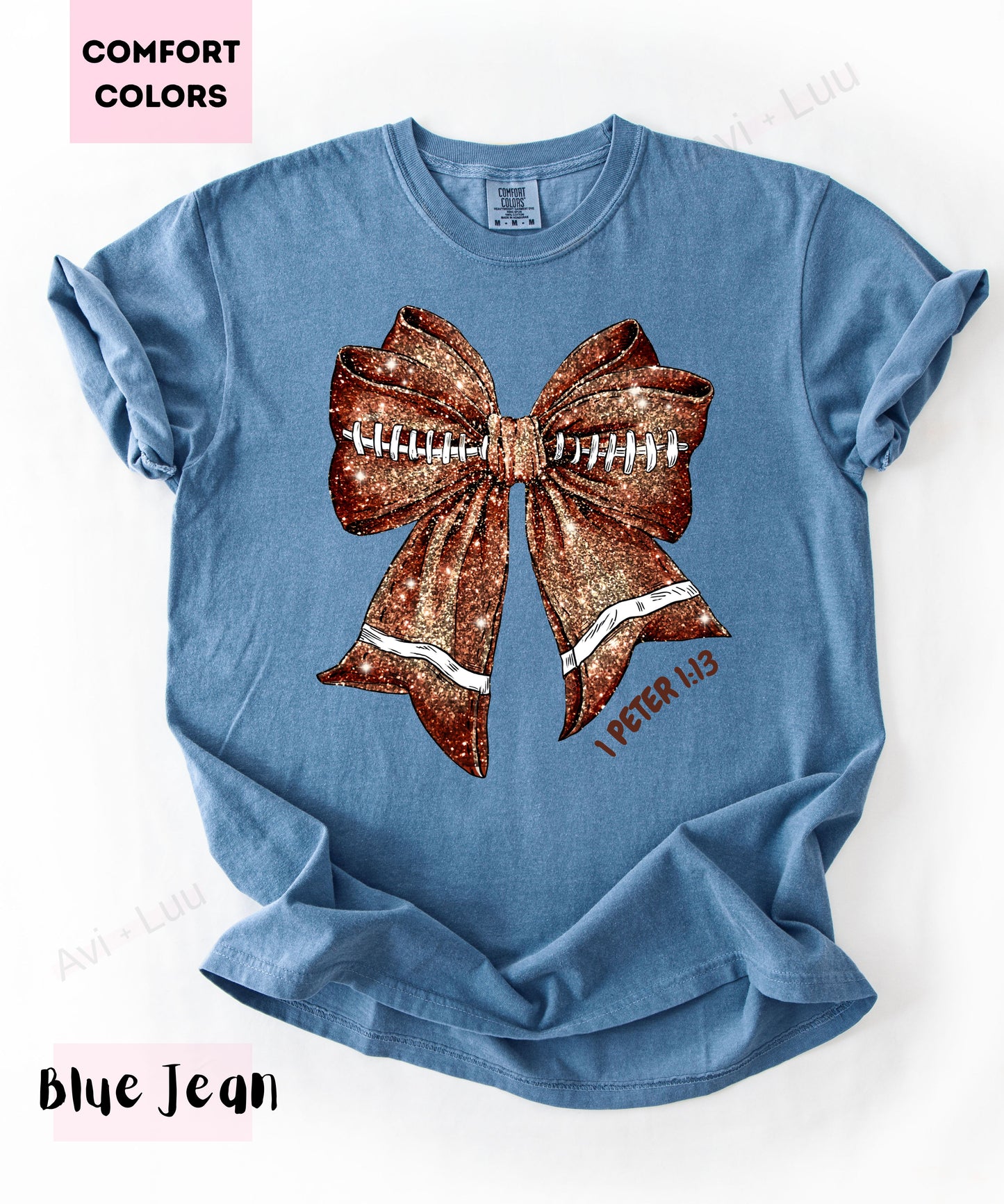 Football Bow | Comfort Colors Unisex T-Shirt