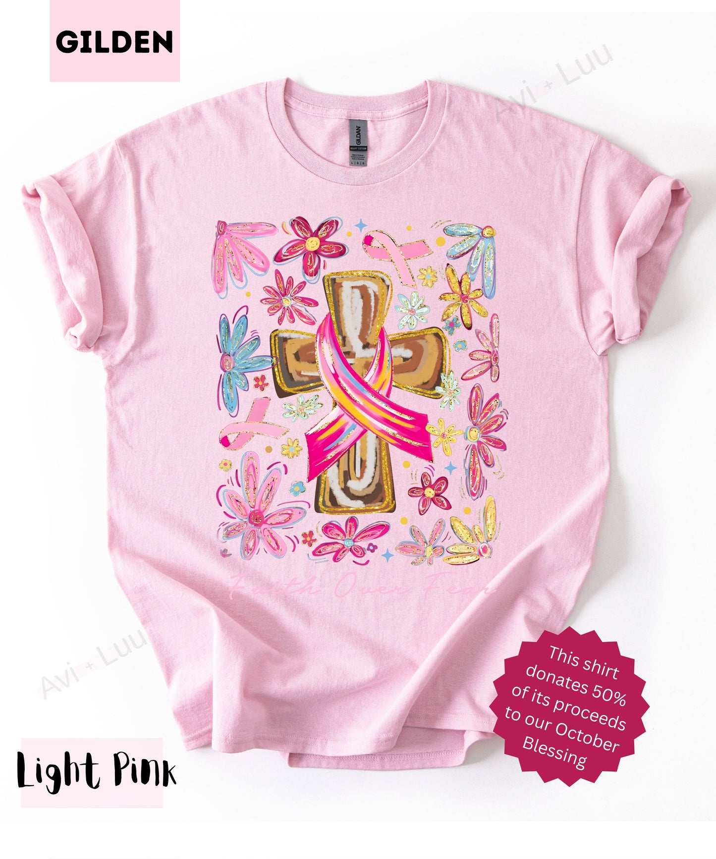Paint Ribbon Cross | Gilden Unisex T-Shirt