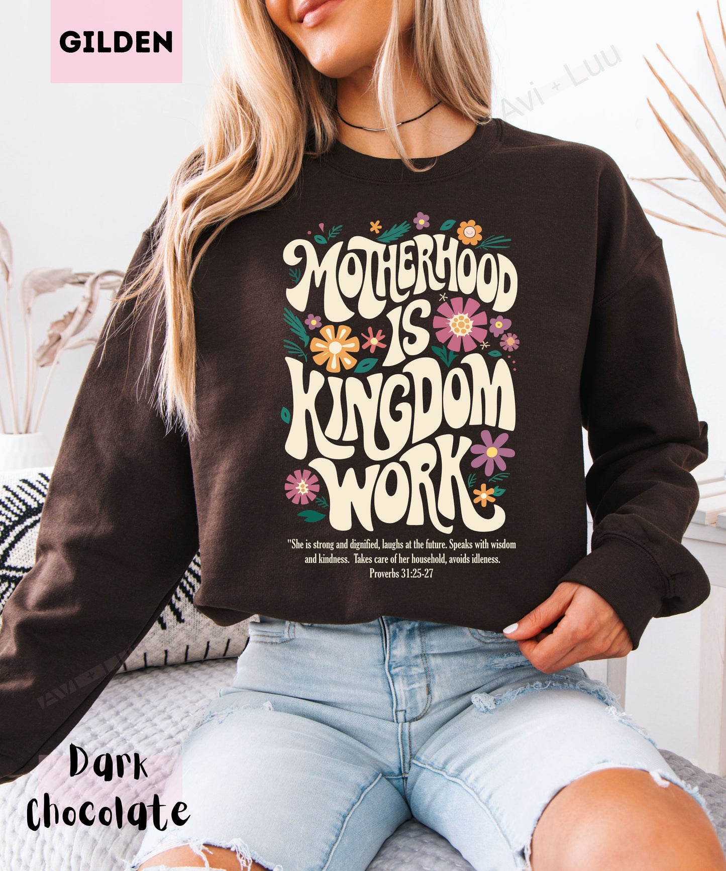Motherhood Is Kingdom Work | Gilden Unisex Sweatshirt