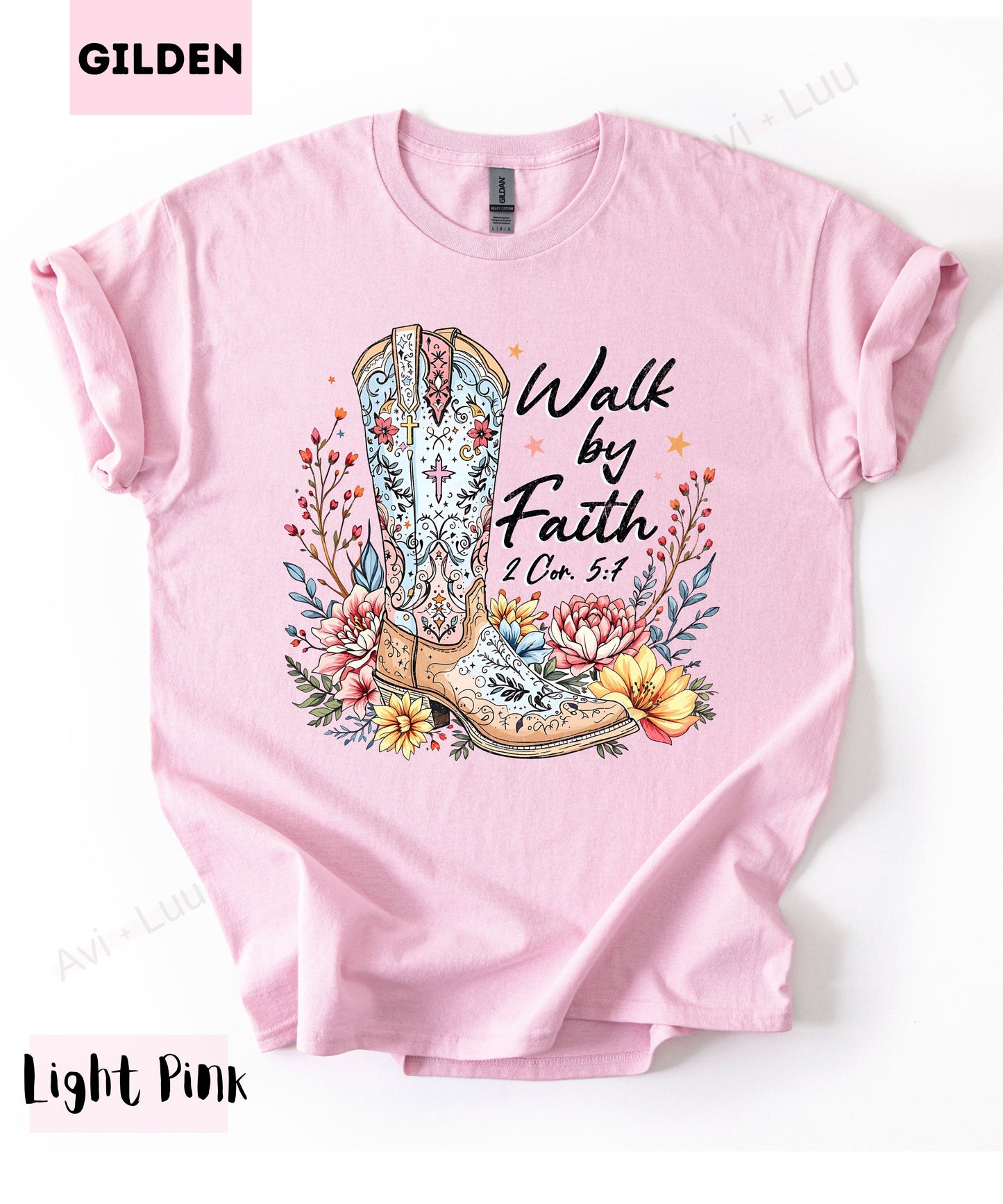 Walk By Faith Boot | Gilden Unisex T-Shirt