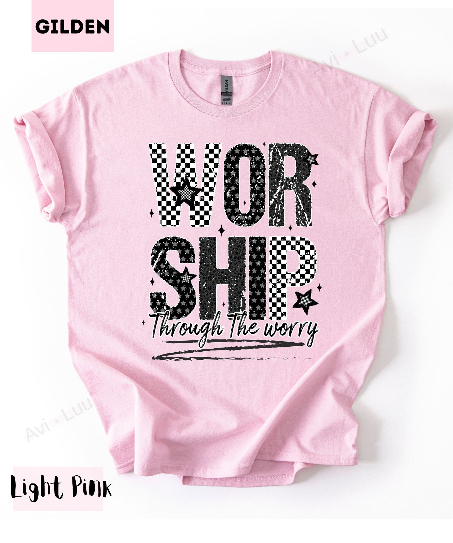 Worship Checkered | Gilden Unisex T-Shirt