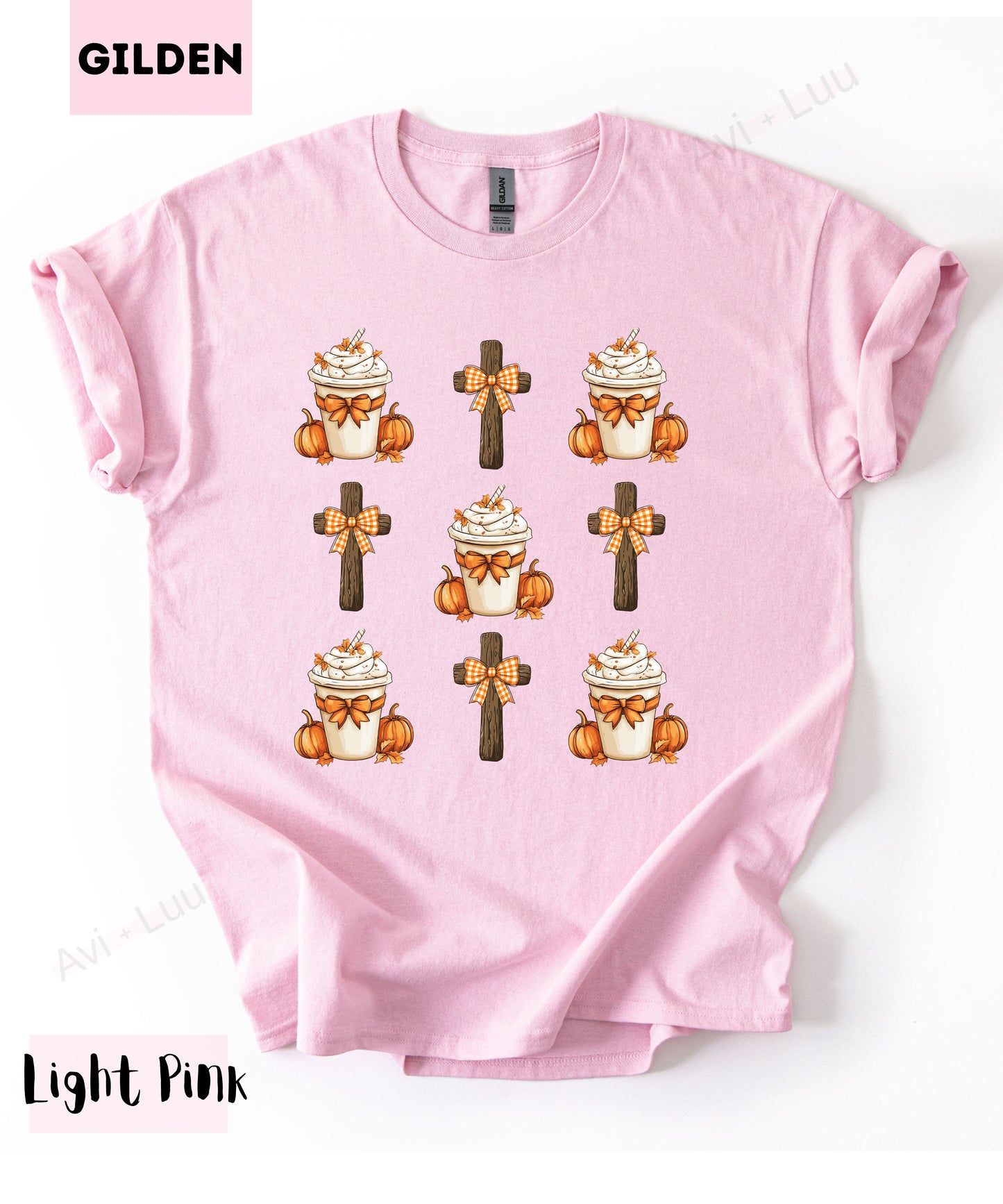 Cross and Pumpkin Spice | Gilden Unisex T-Shirt
