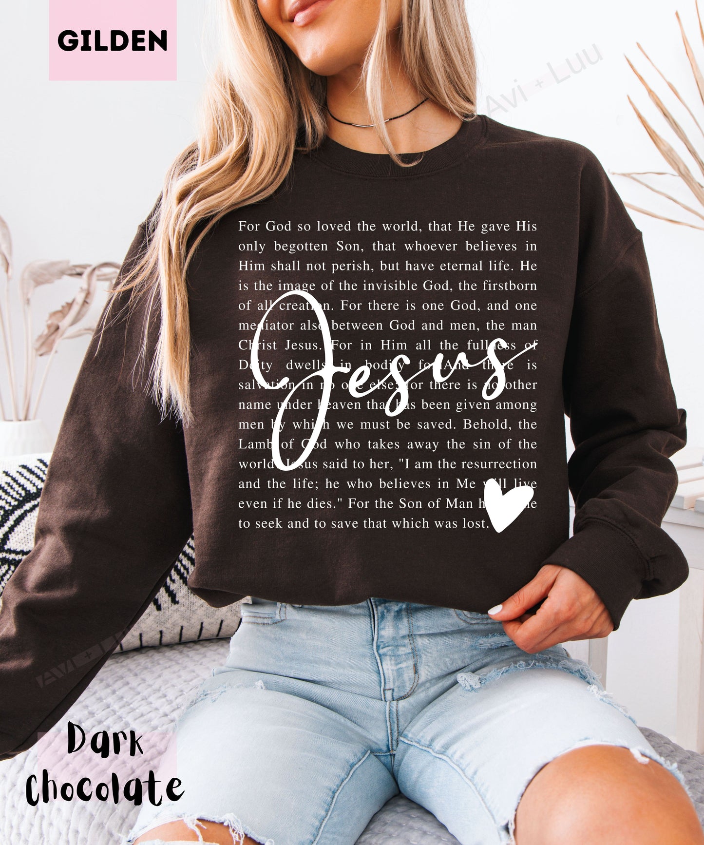 Jesus Scripture | Gilden Unisex Sweatshirt