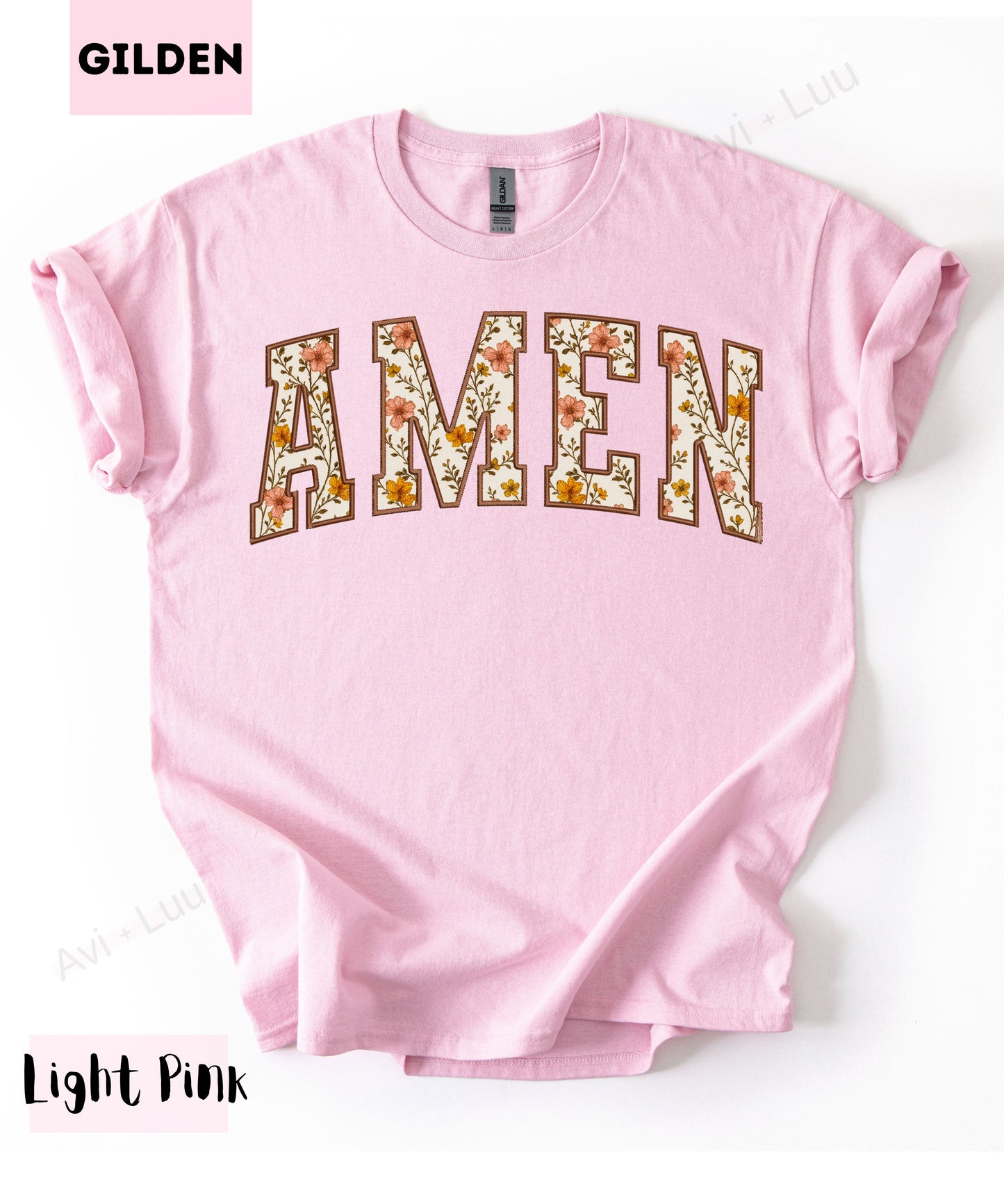 Floral AMEN | Gilden Unisex T-Shirt