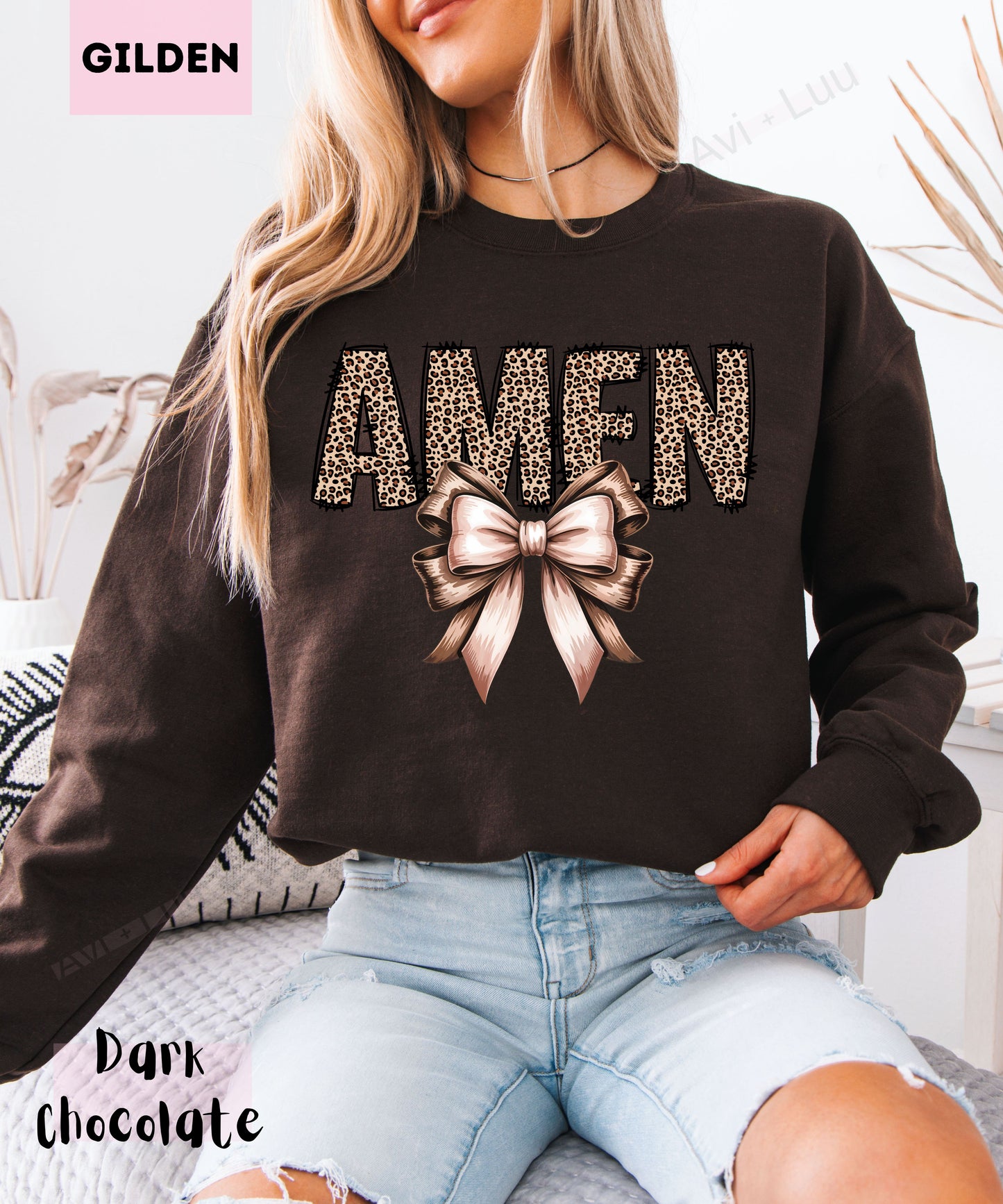 Cheetah Amen | Gilden Unisex Sweatshirt