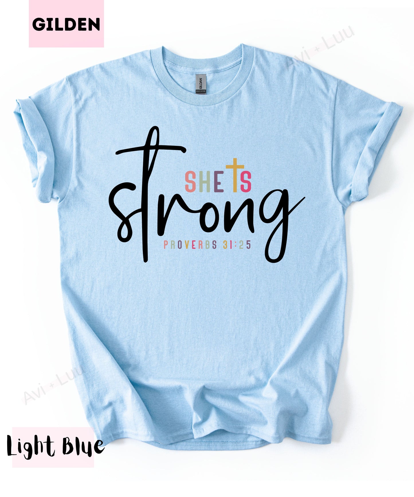 She Is Strong | Gilden Unisex T-Shirt