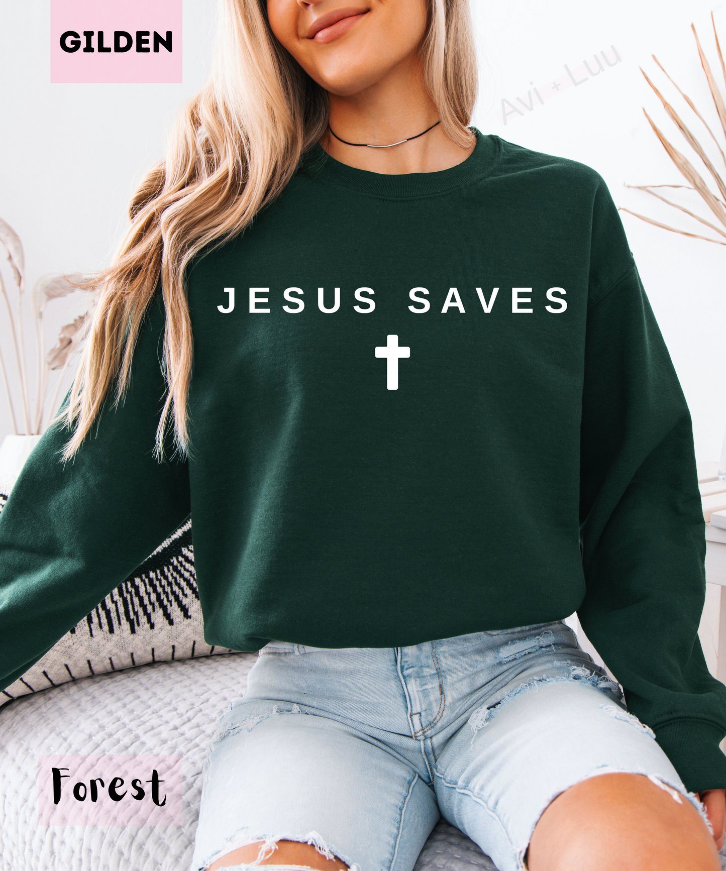 Jesus Saves | Gilden Unisex Sweatshirt