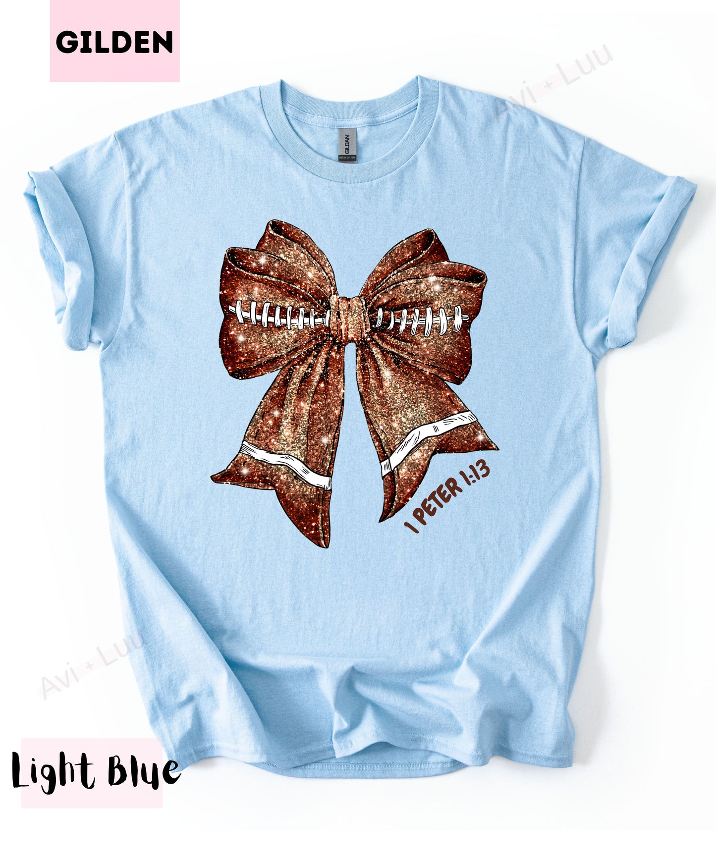 Football Bow | Gilden Unisex T-Shirt