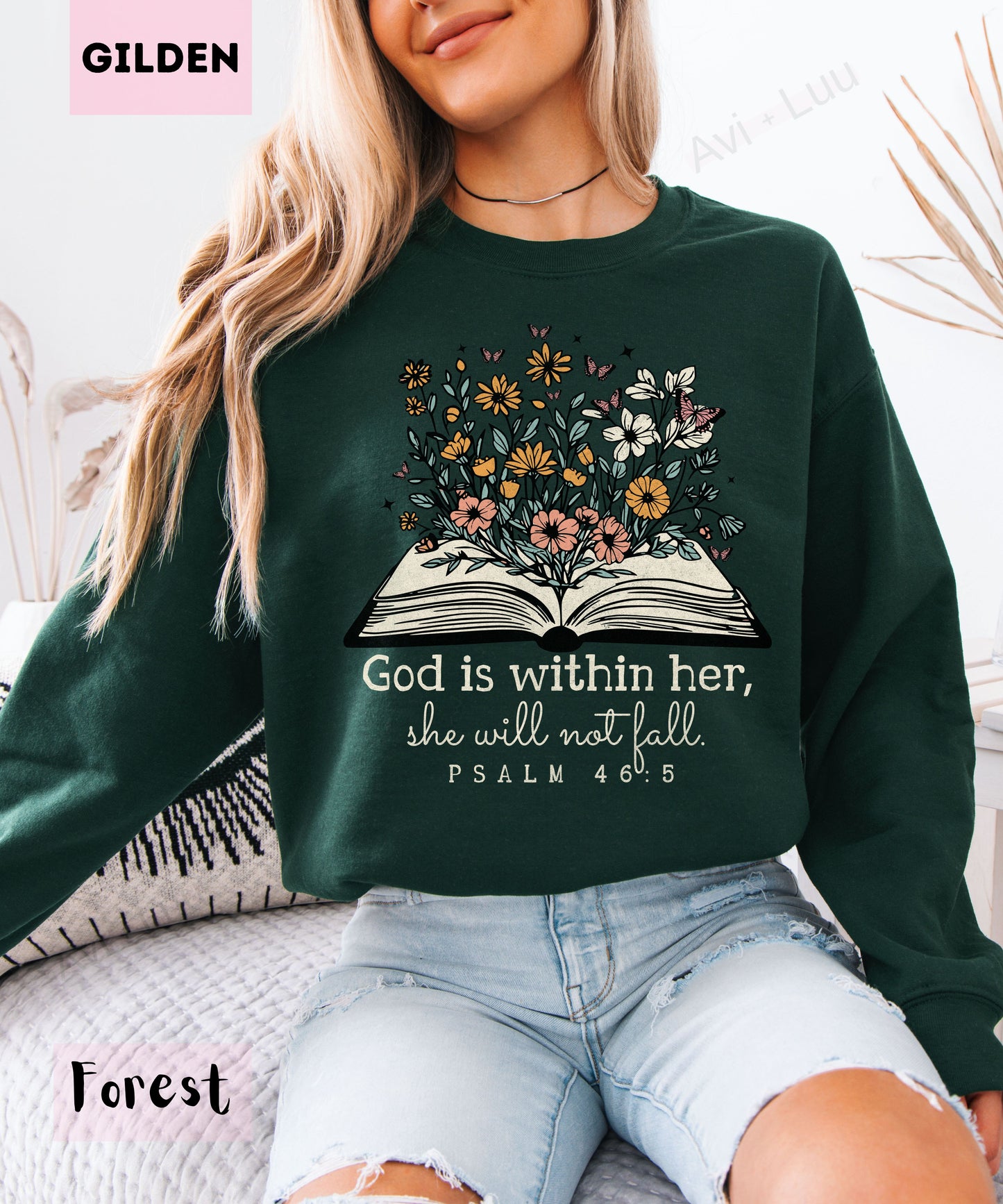 God Is Within Her | Gilden Unisex Sweatshirt