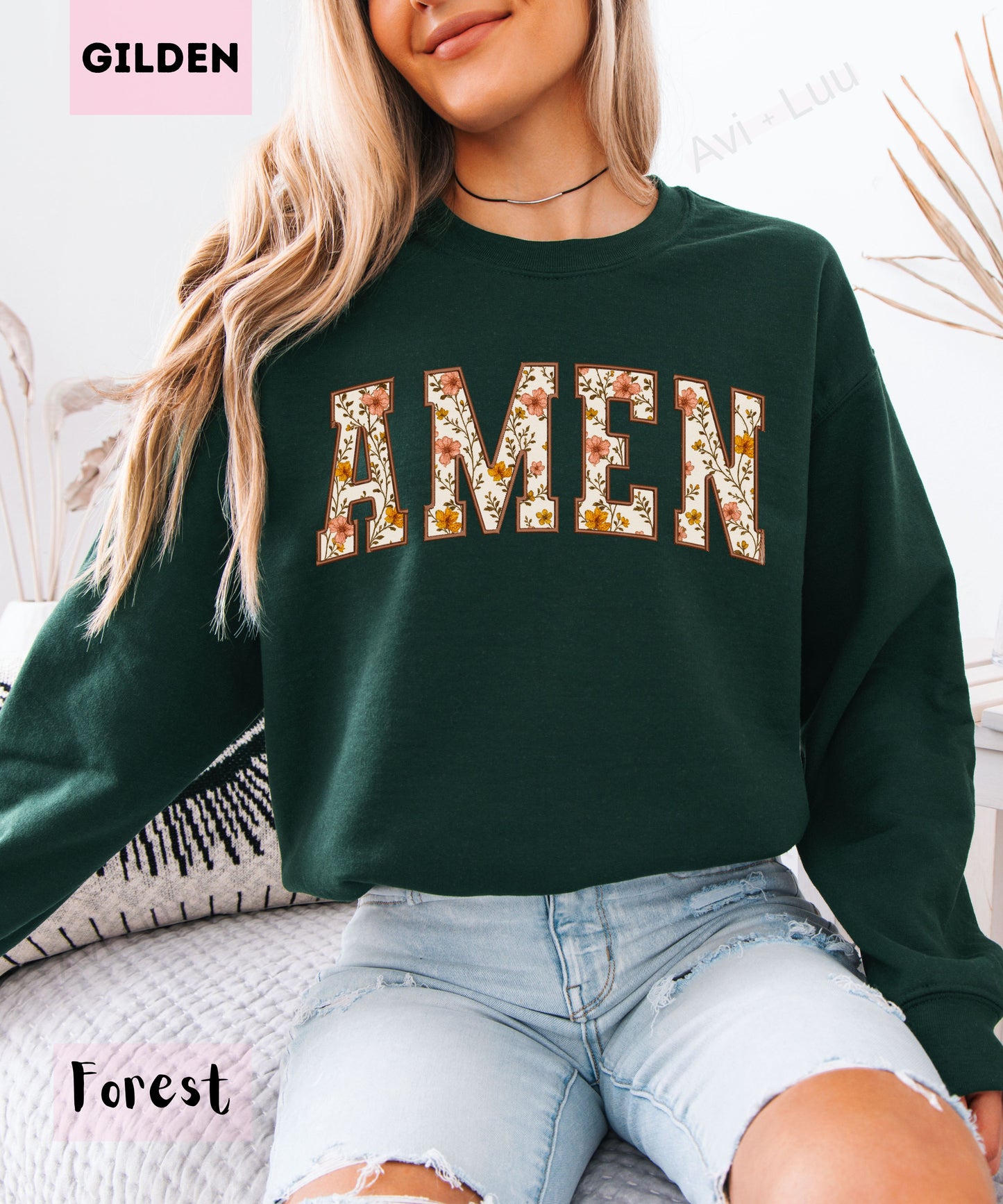 Floral Amen | Gilden Unisex Sweatshirt