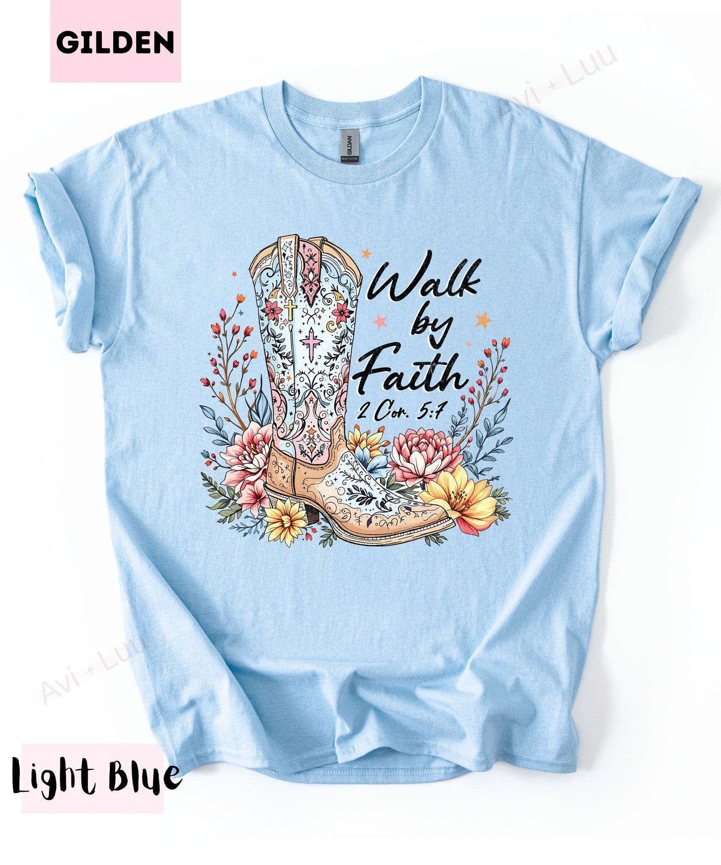 Walk By Faith Boot | Gilden Unisex T-Shirt