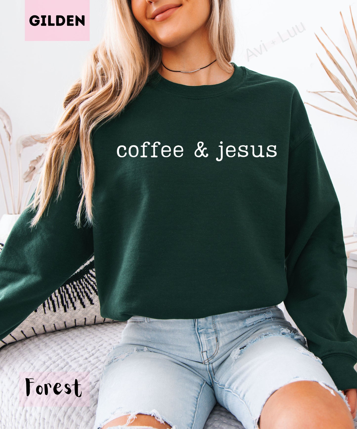 Coffee & Jesus | Gilden Unisex Sweatshirt