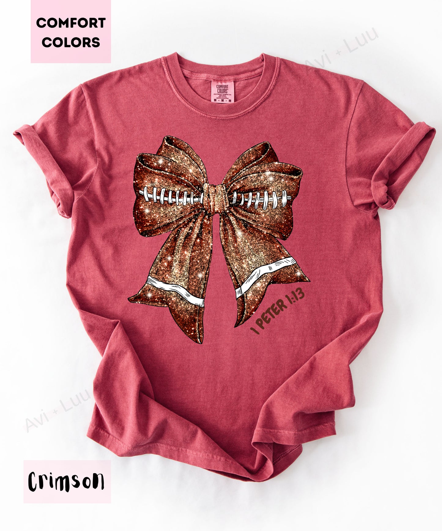 Football Bow | Comfort Colors Unisex T-Shirt
