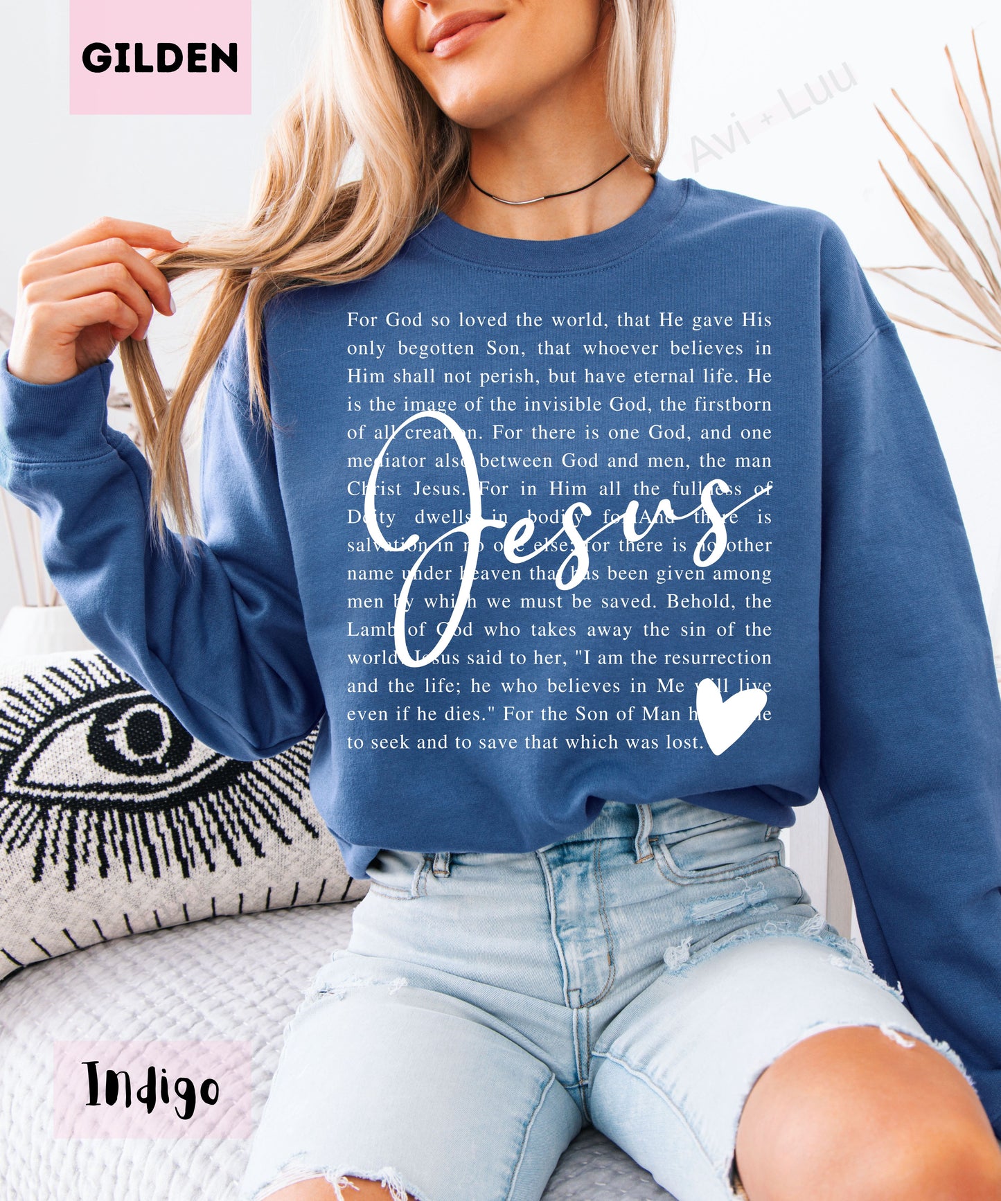 Jesus Scripture | Gilden Unisex Sweatshirt
