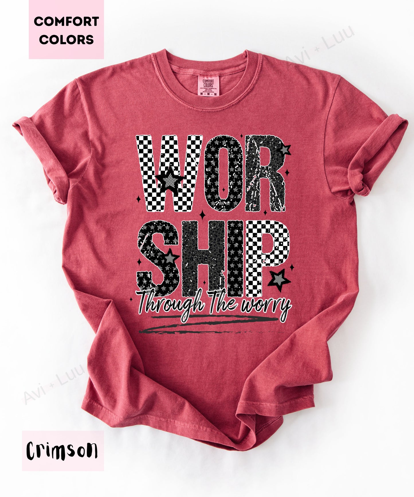 Worship Checkered | Comfort Colors Unisex T-Shirt