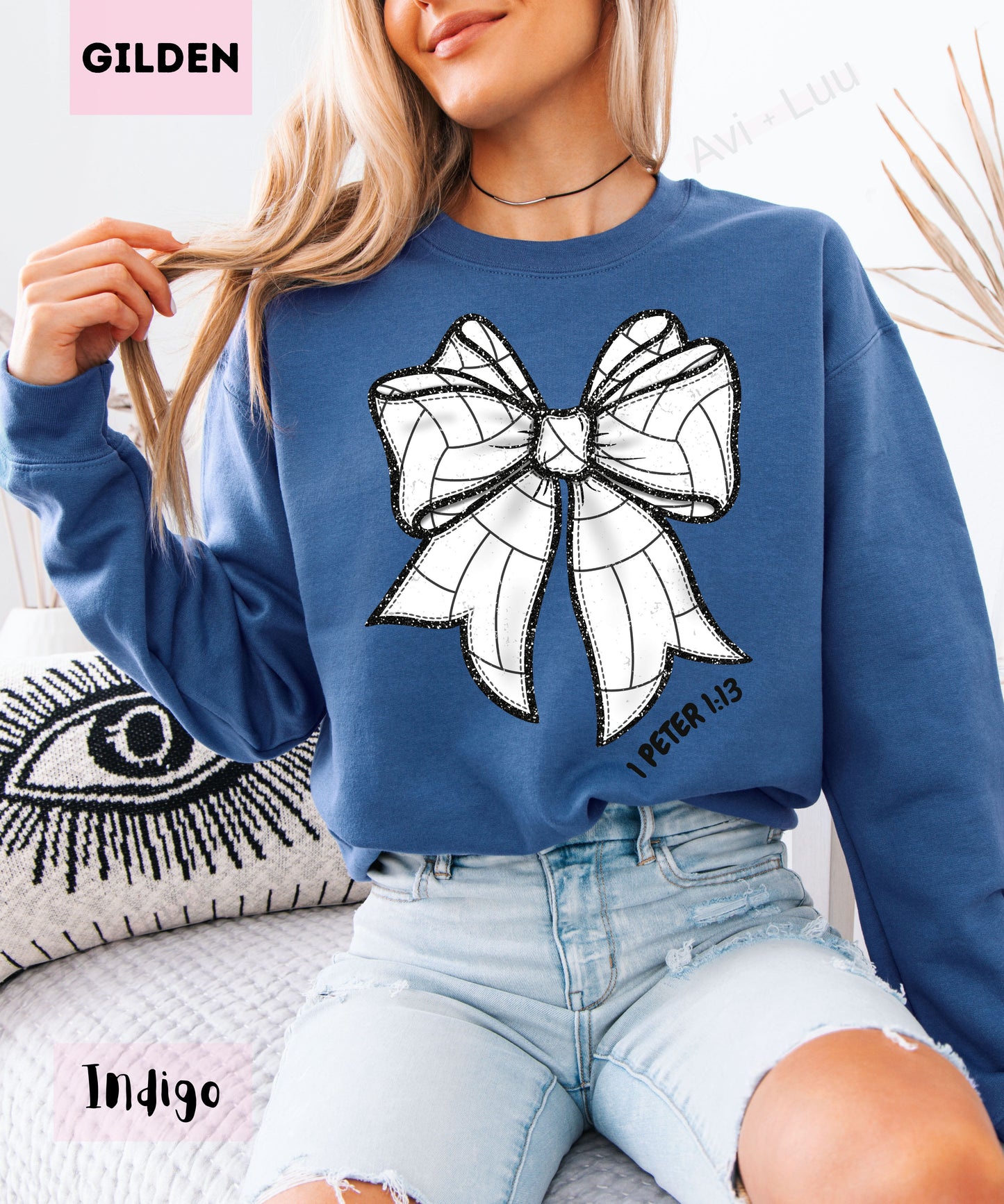 Volleyball Bow | Gilden Unisex Sweatshirt