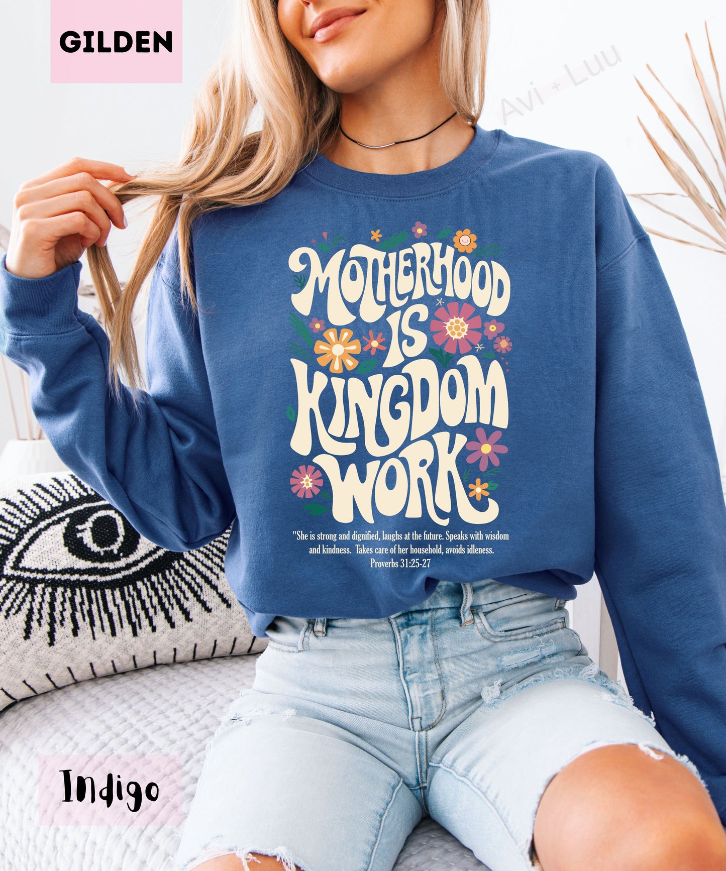 Motherhood Is Kingdom Work | Gilden Unisex Sweatshirt