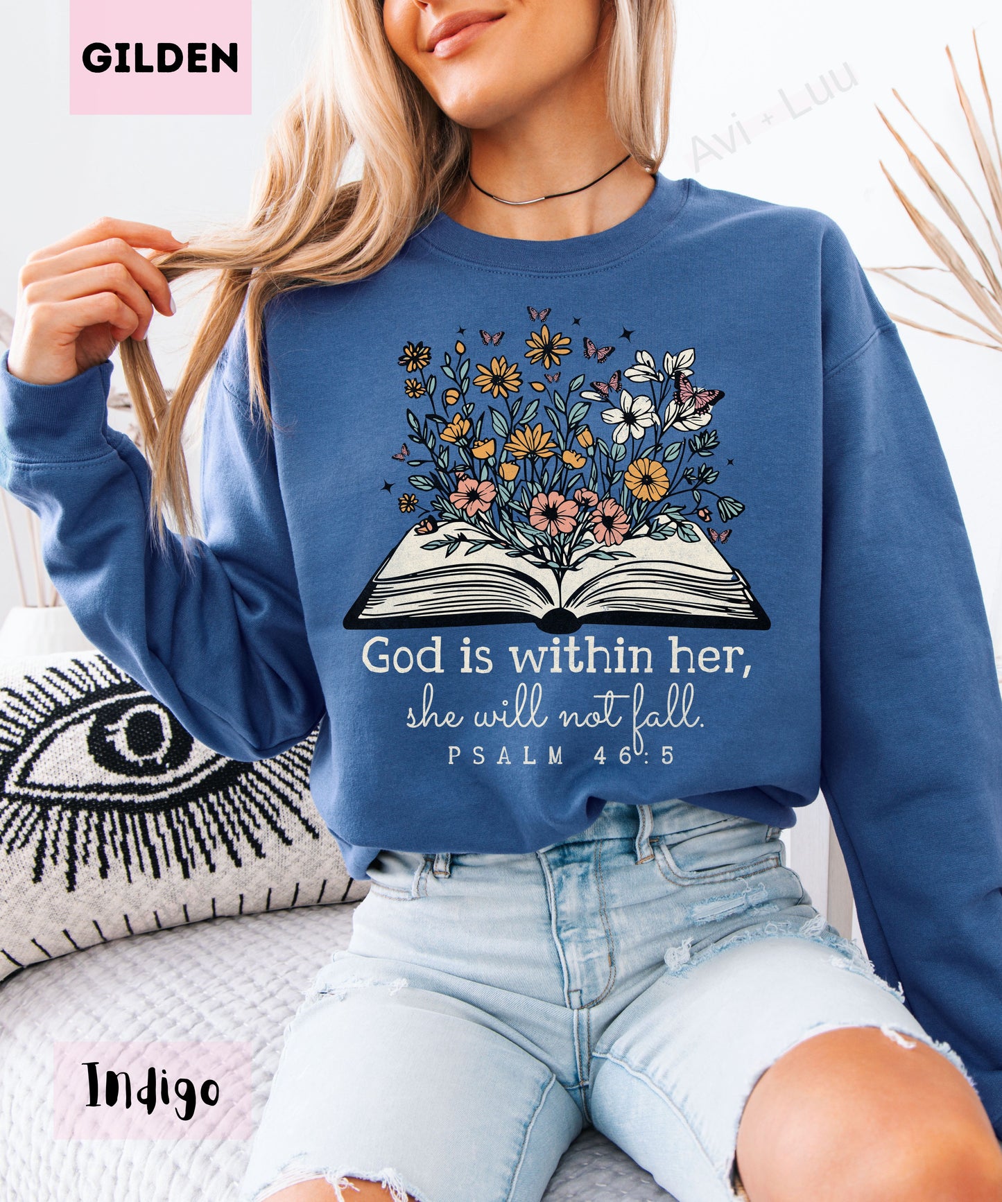 God Is Within Her | Gilden Unisex Sweatshirt