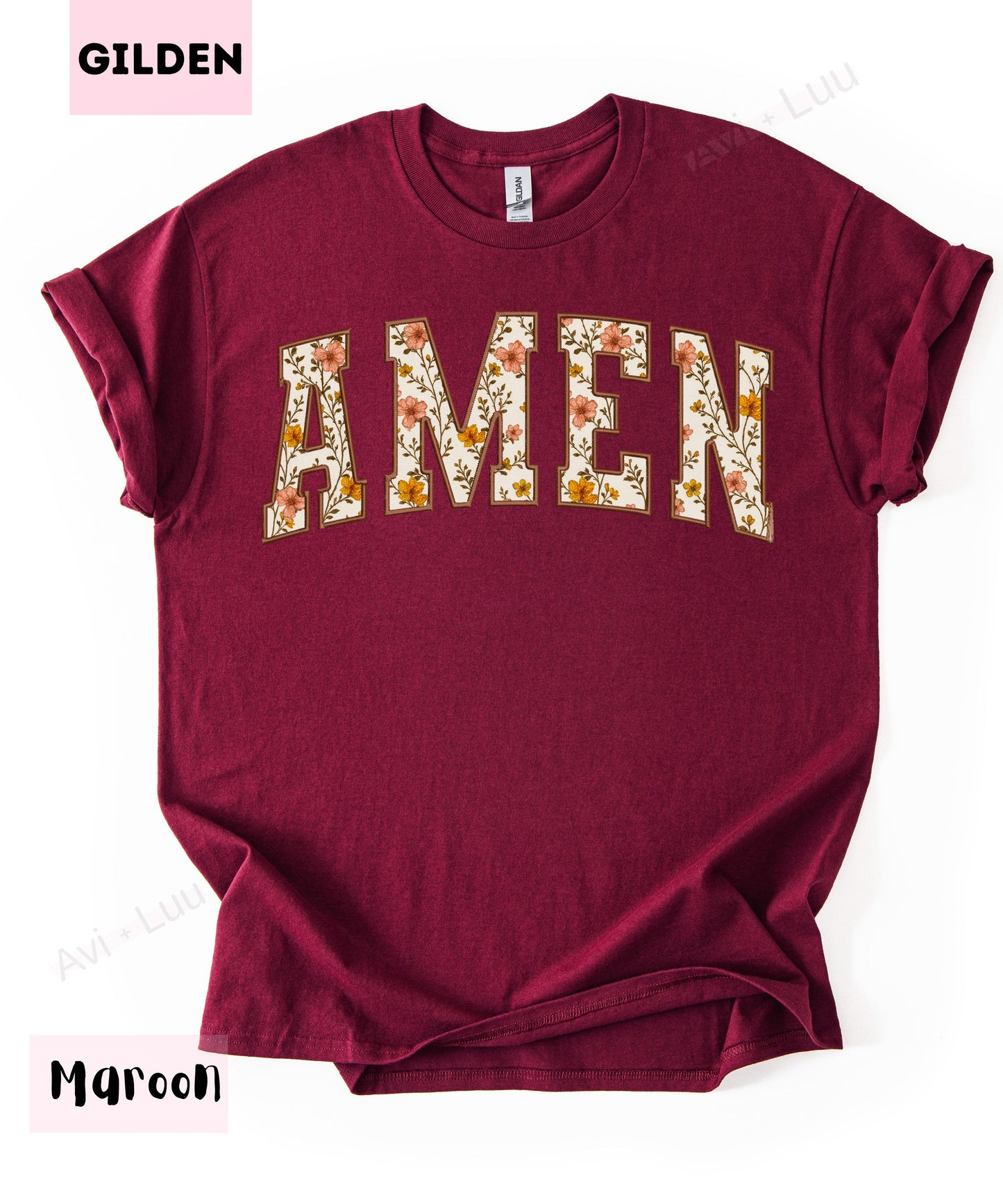 Floral AMEN | Gilden Unisex T-Shirt