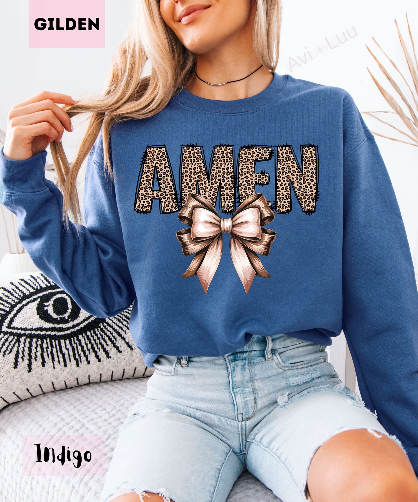 Cheetah Amen | Gilden Unisex Sweatshirt