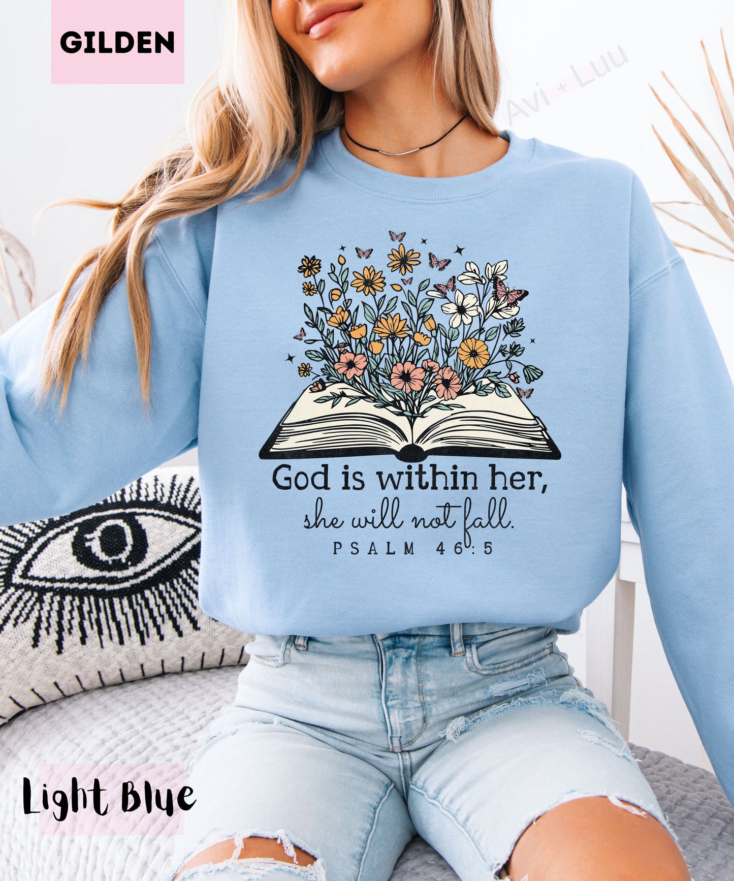 God Is Within Her | Gilden Unisex Sweatshirt