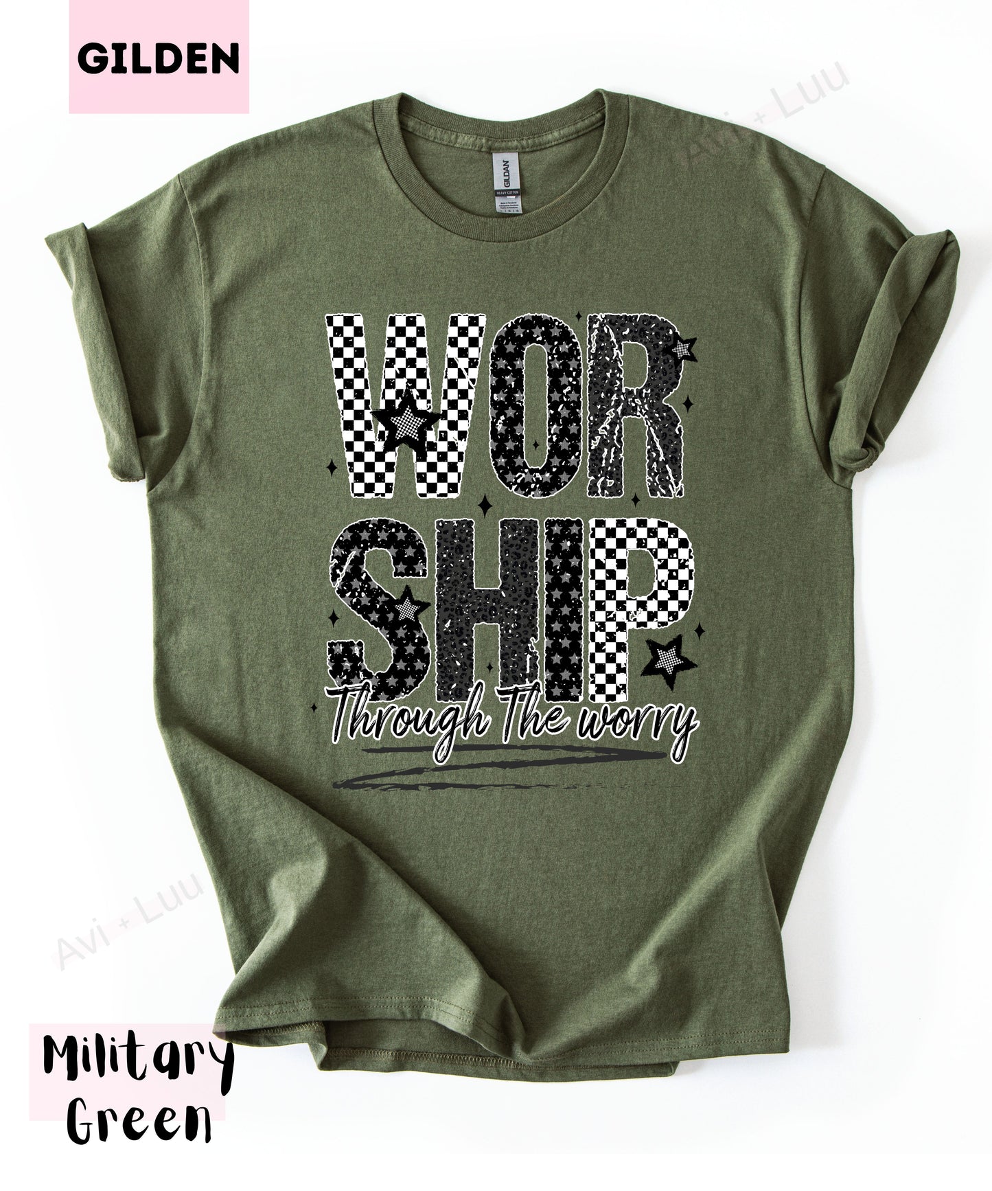 Worship Checkered | Gilden Unisex T-Shirt