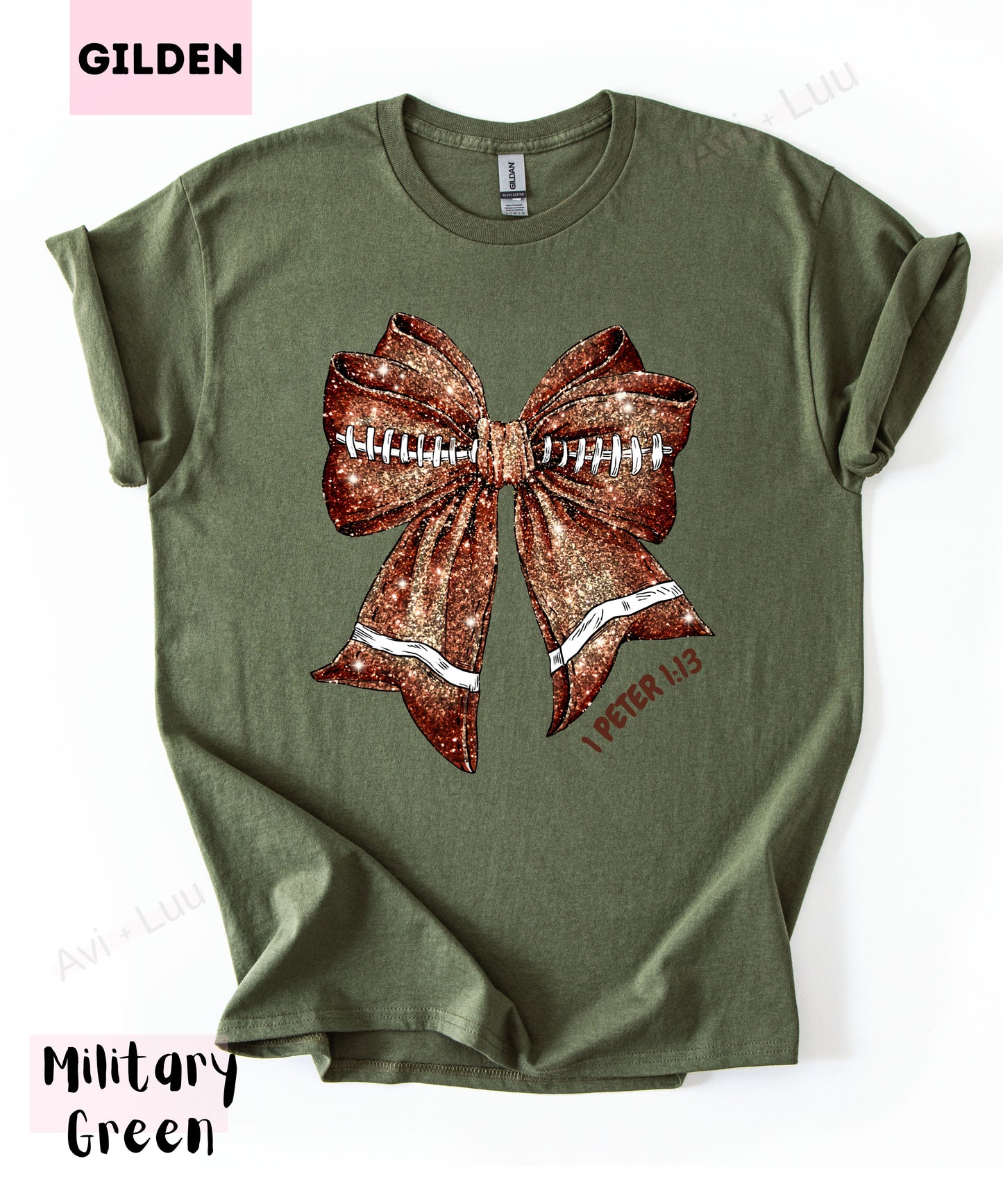 Football Bow | Gilden Unisex T-Shirt