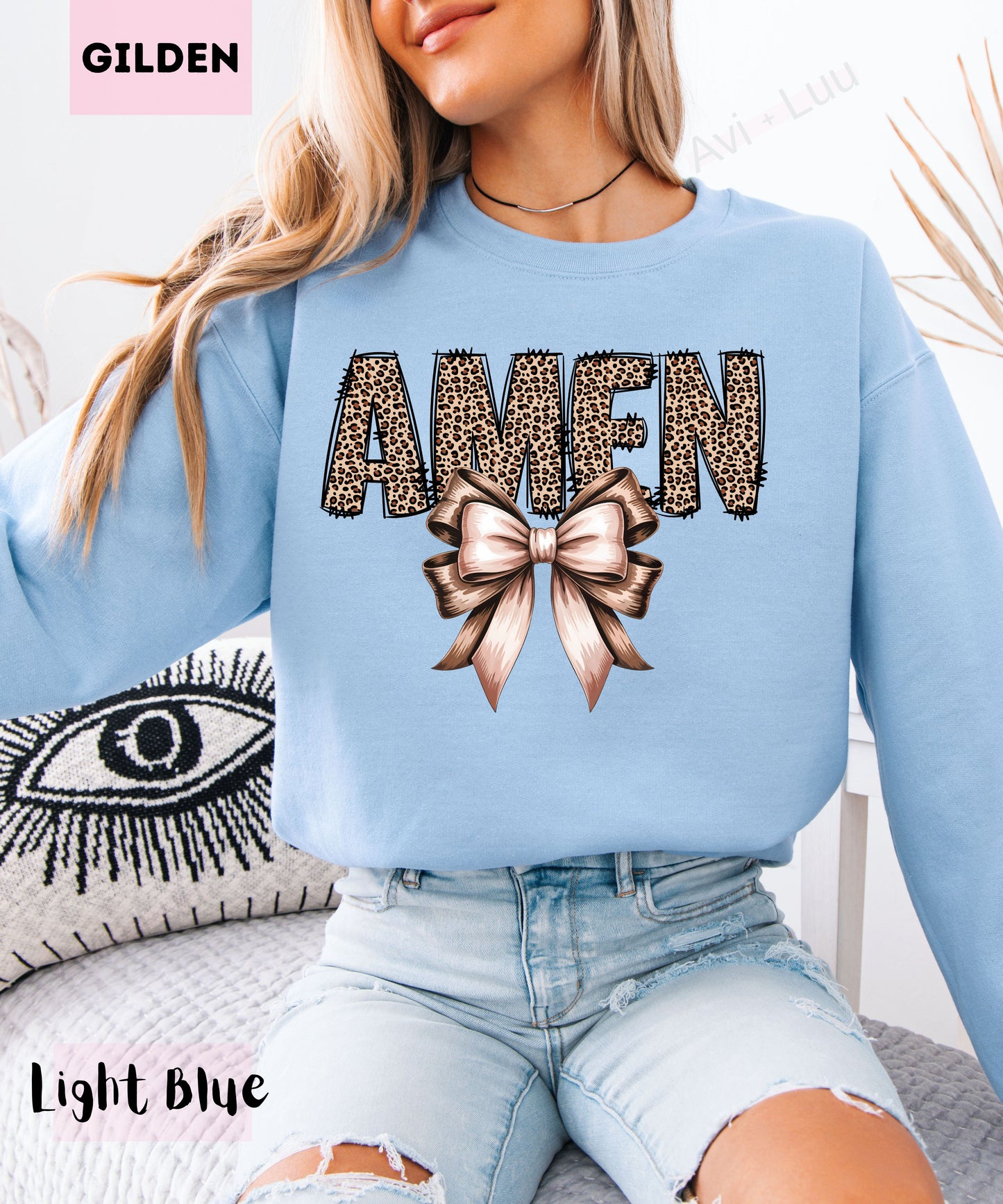 Cheetah Amen | Gilden Unisex Sweatshirt