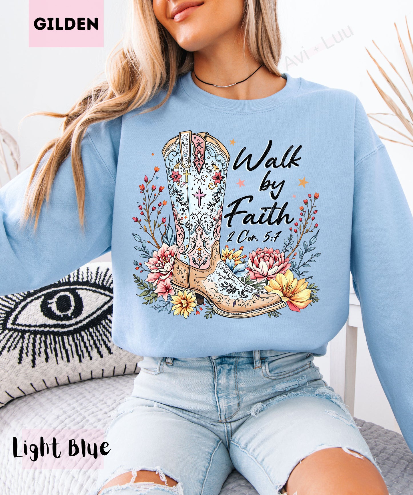 Walk By Faith | Gilden Unisex Sweatshirt