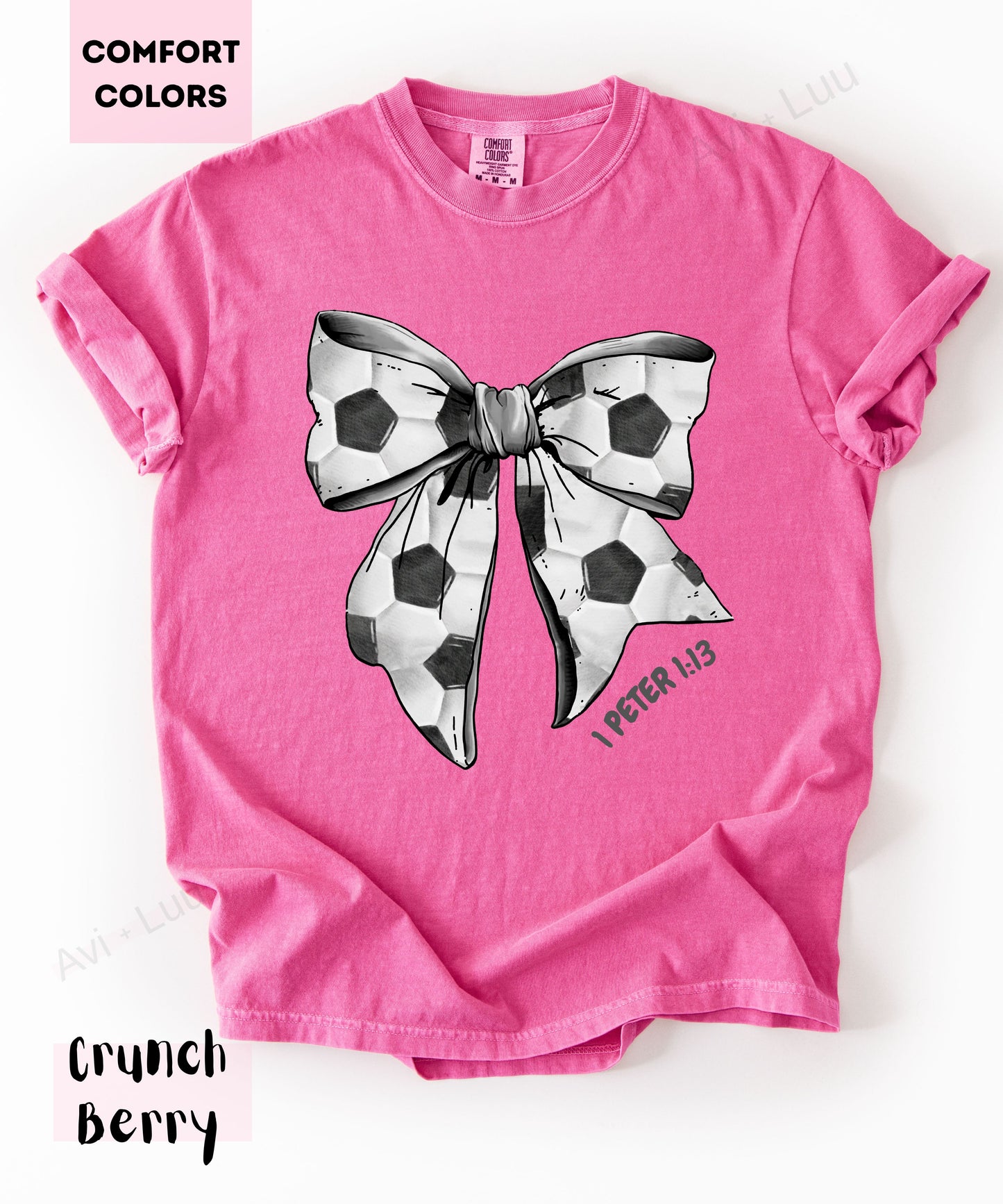 Soccer Bow | Comfort Colors Unisex T-Shirt