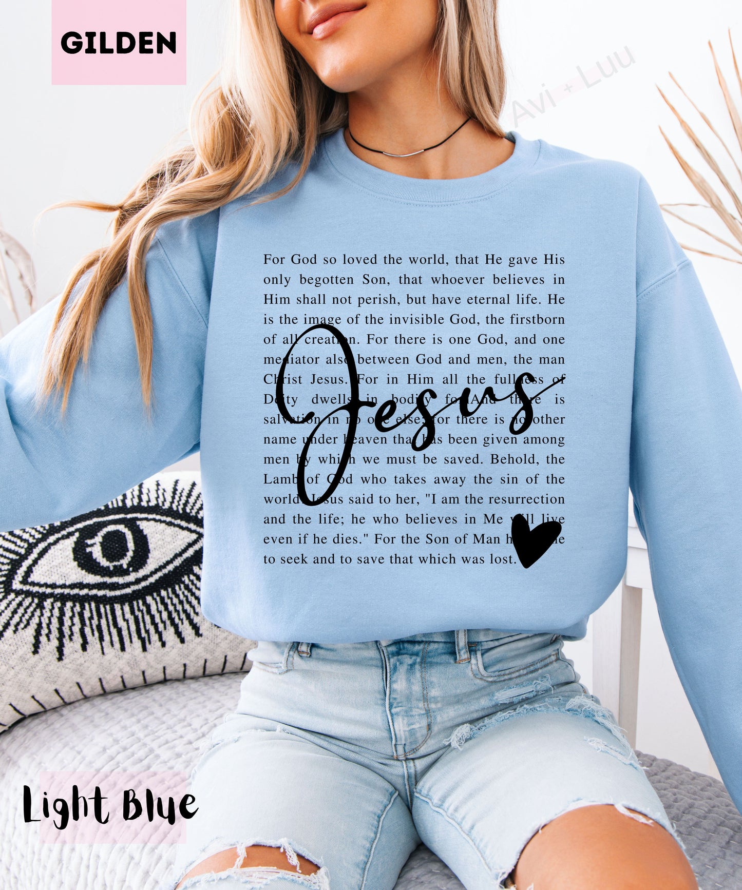 Jesus Scripture | Gilden Unisex Sweatshirt