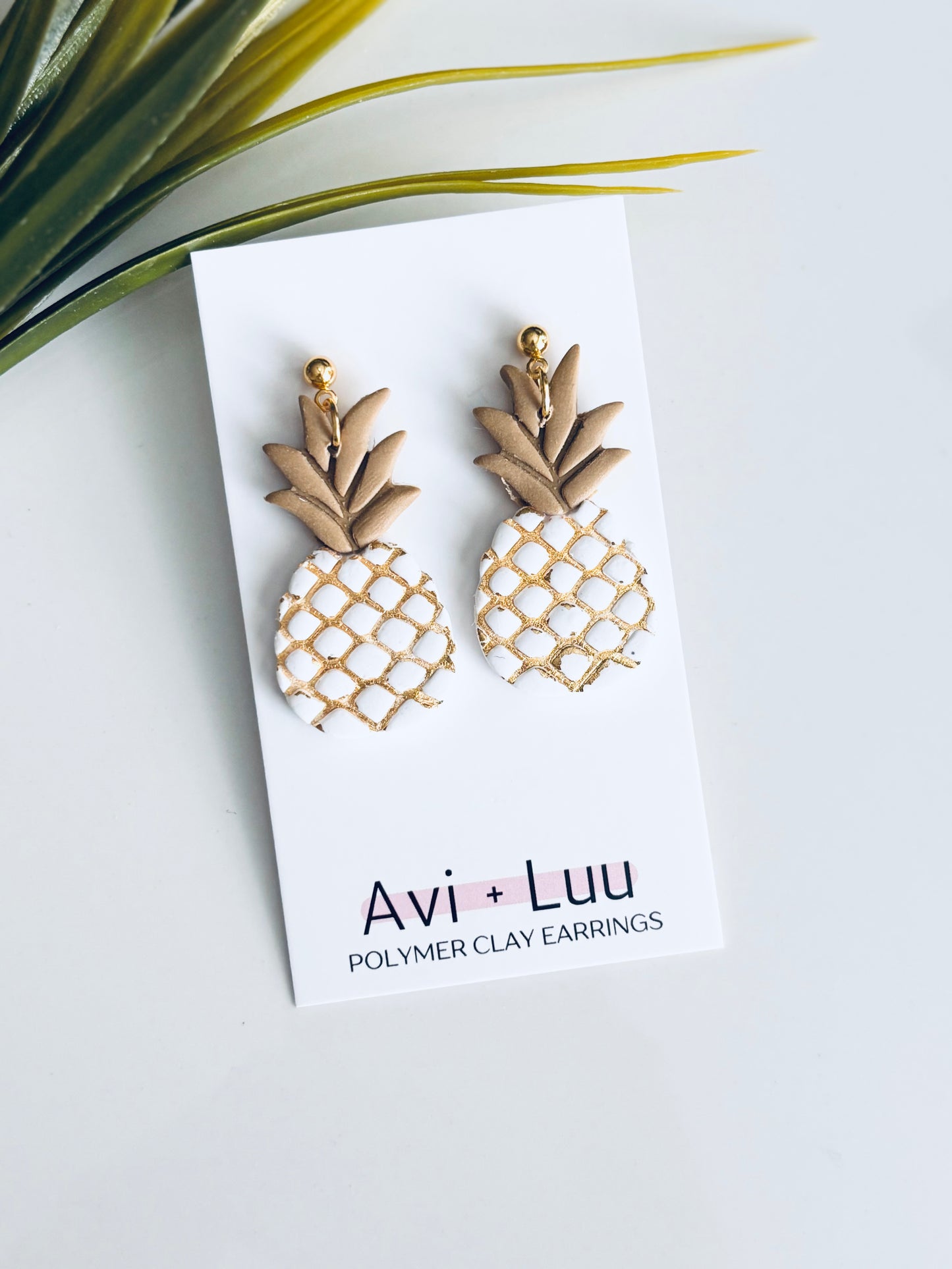 Gold Pineapple Dangles