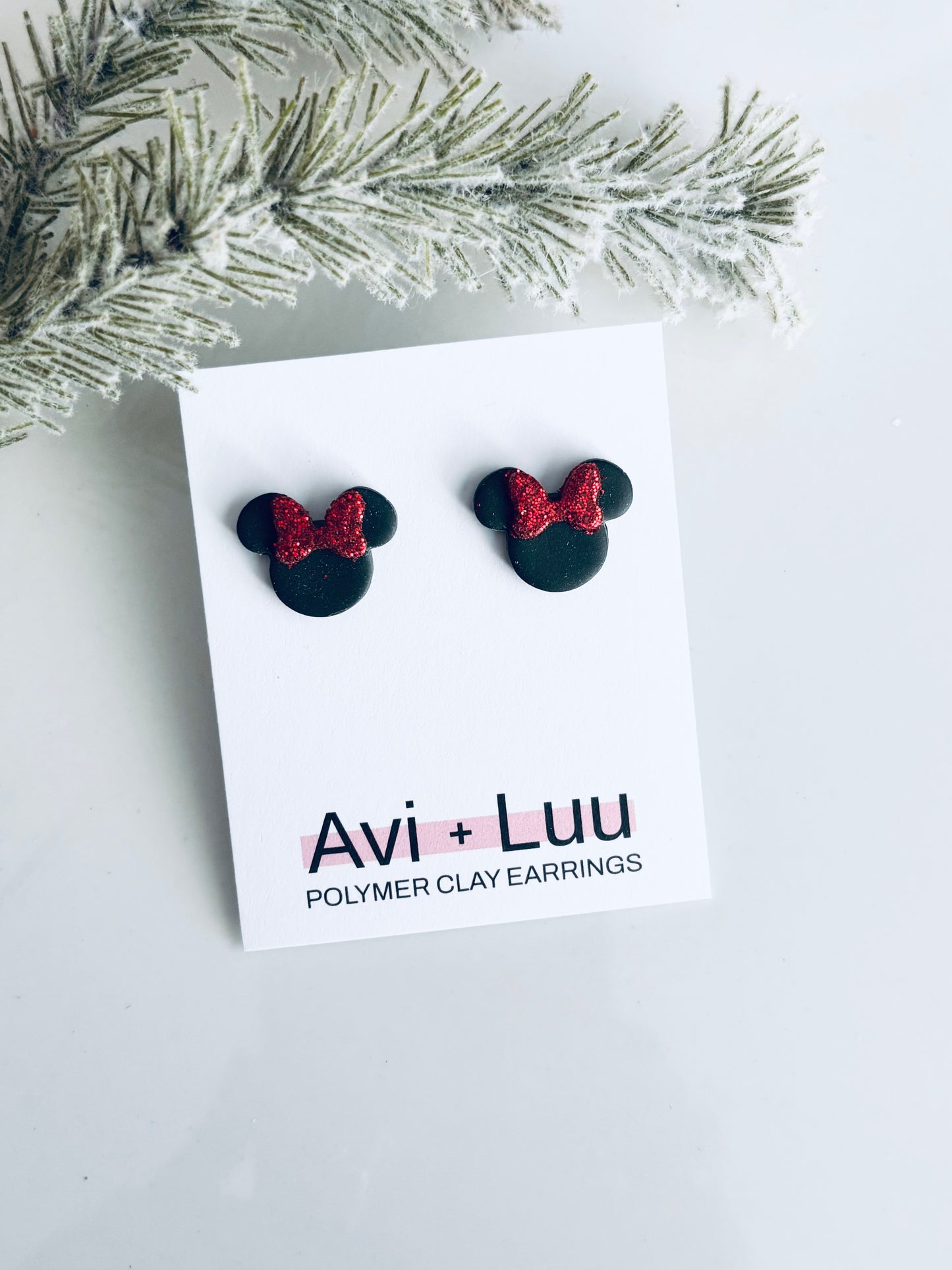 Minnie Red+Green Studs