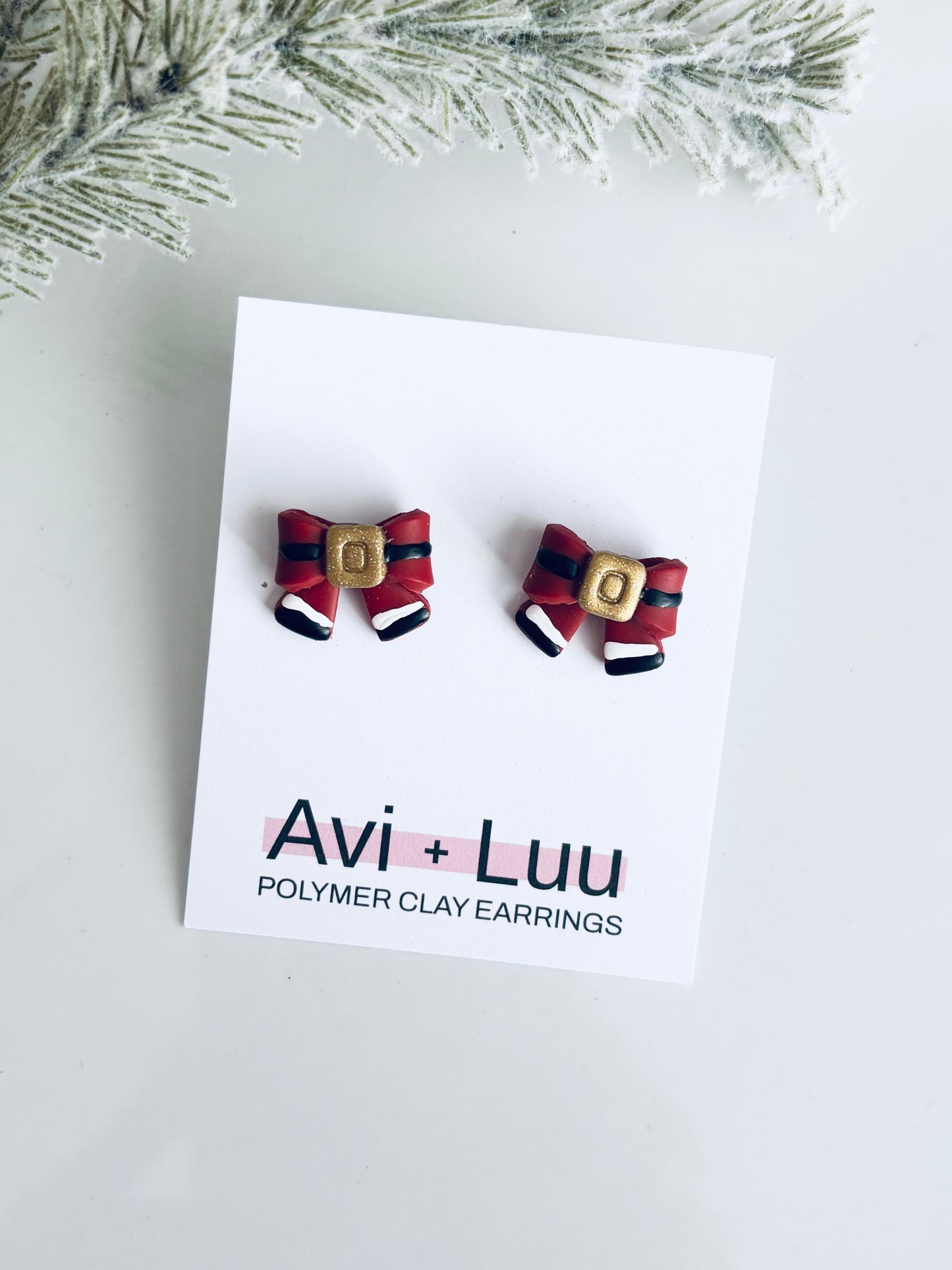 Santa Bow Studs