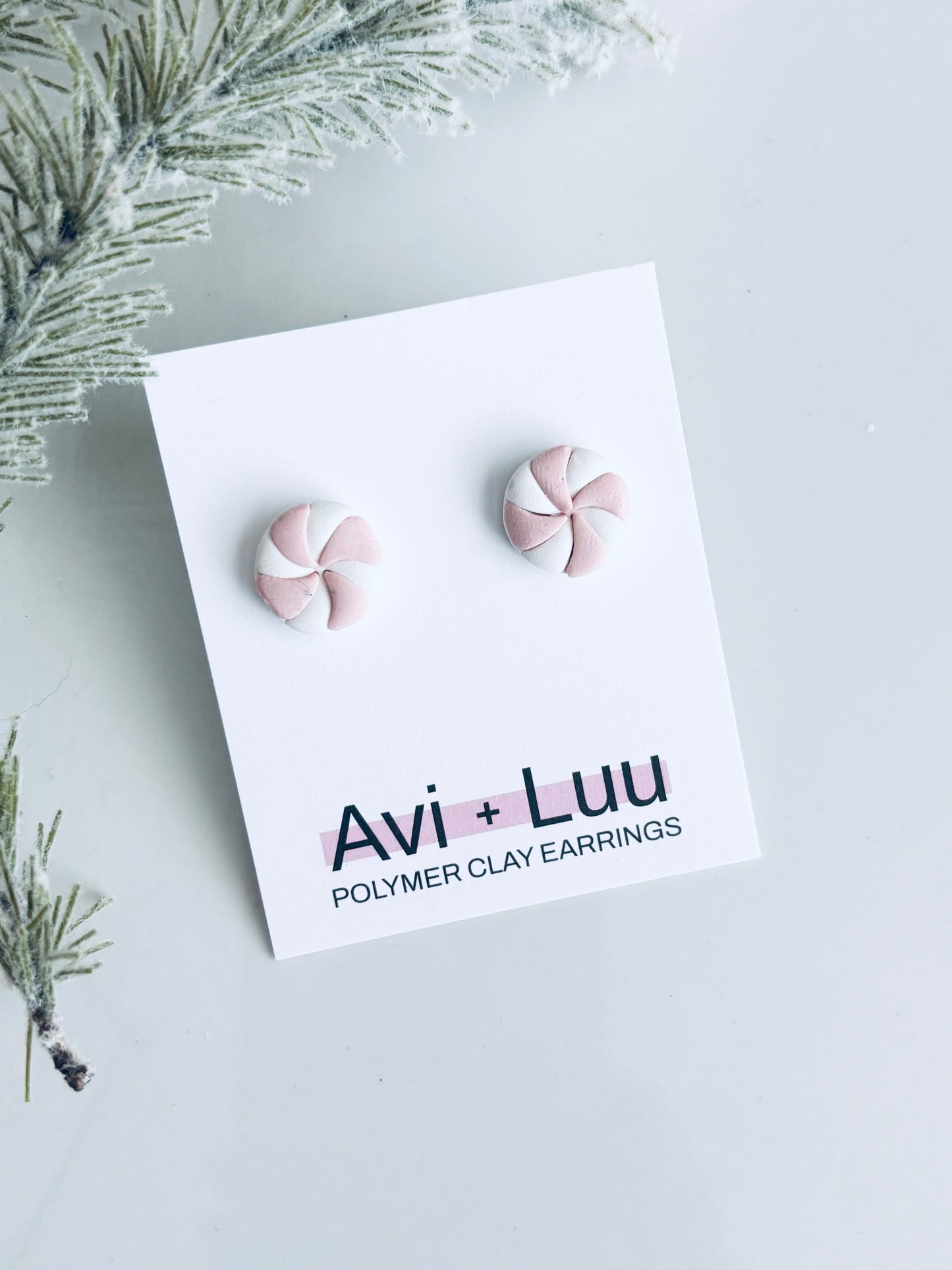 Pink Peppermint Studs