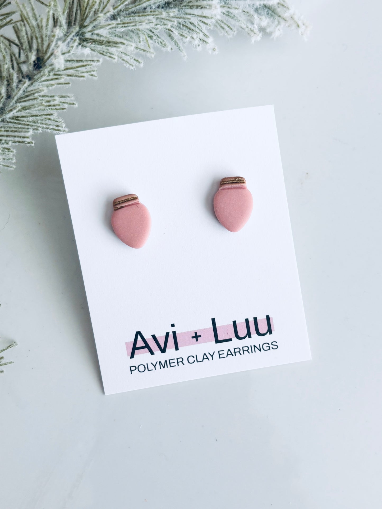 Pink Light Studs