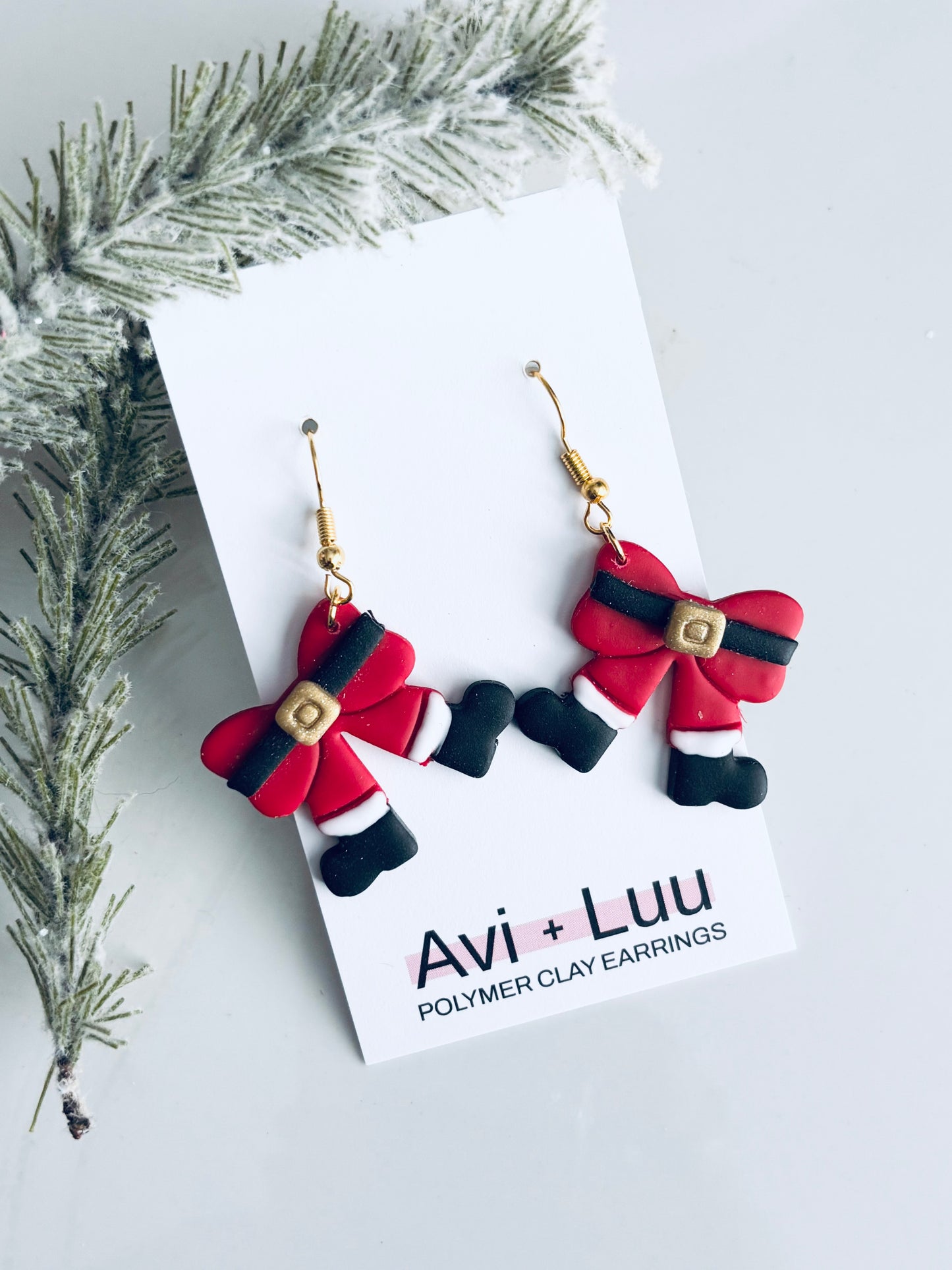 Santa Bow Dangles