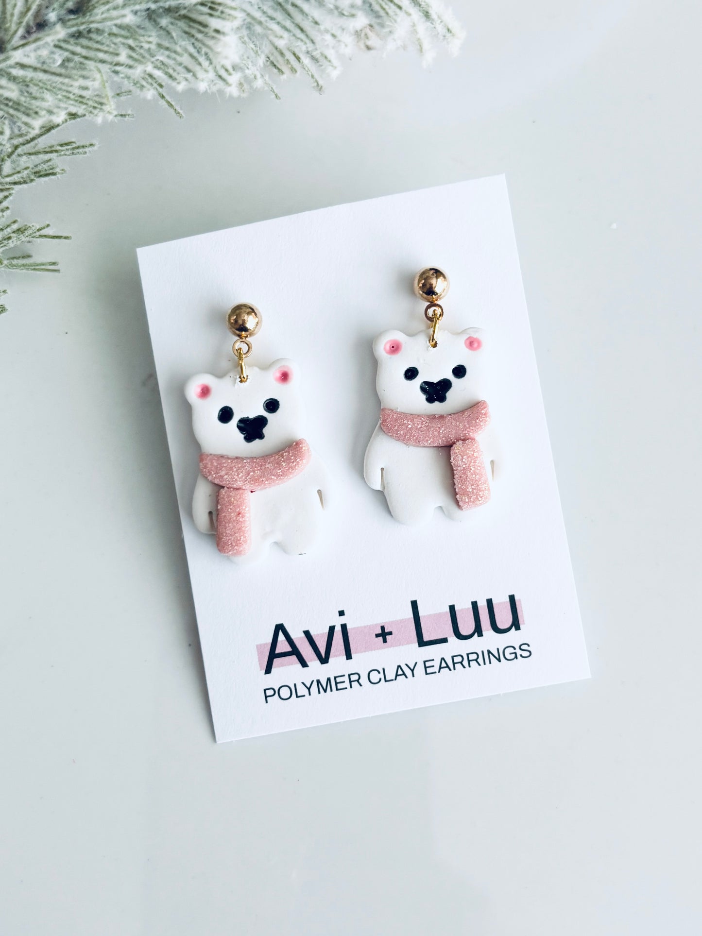 Polar Bear Pink Dangles
