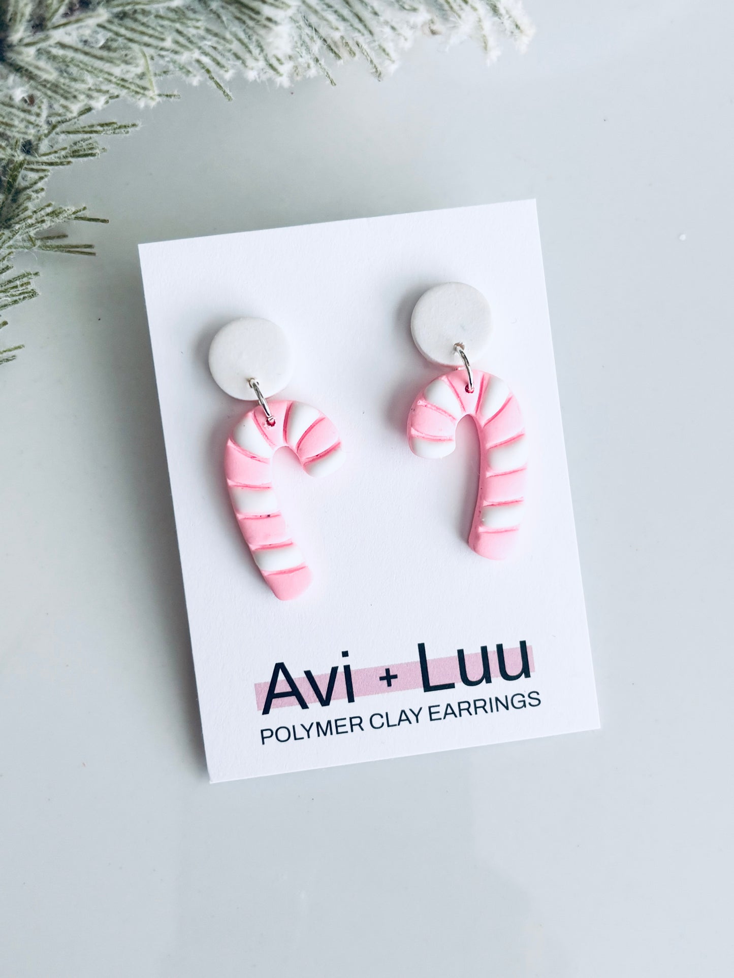 Pink Candy Cane Dangle