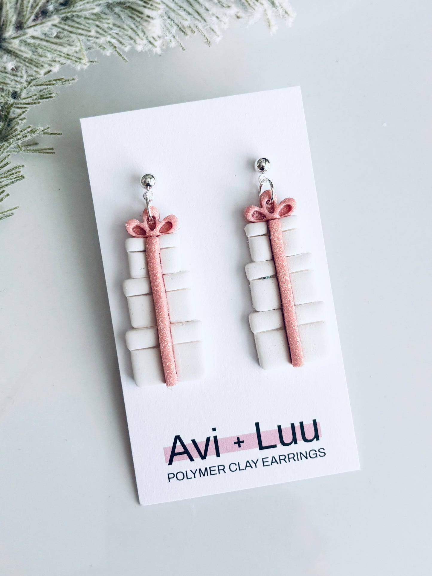 Pink Present Stack Dangle