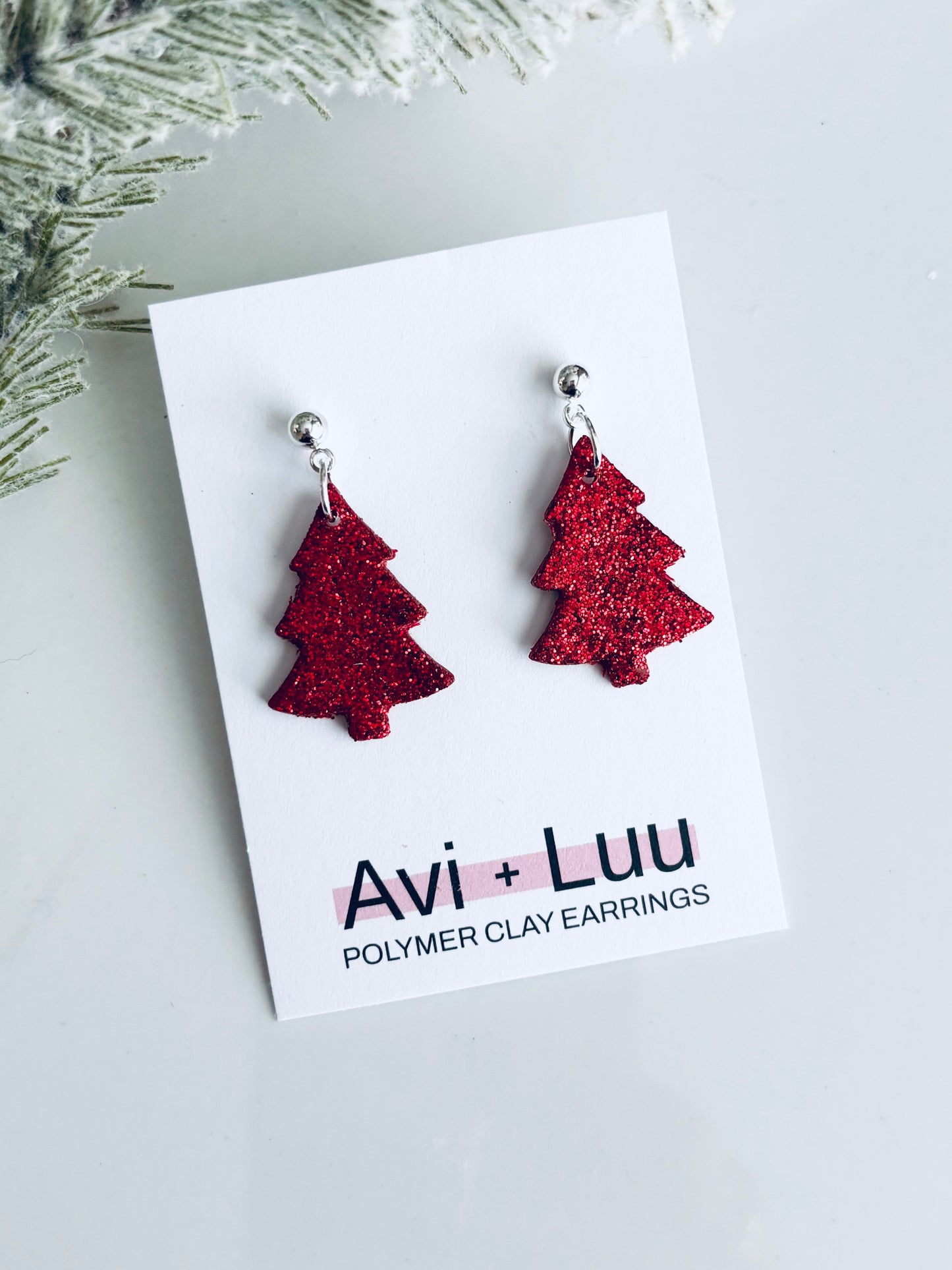 Glitter Tree Dangle