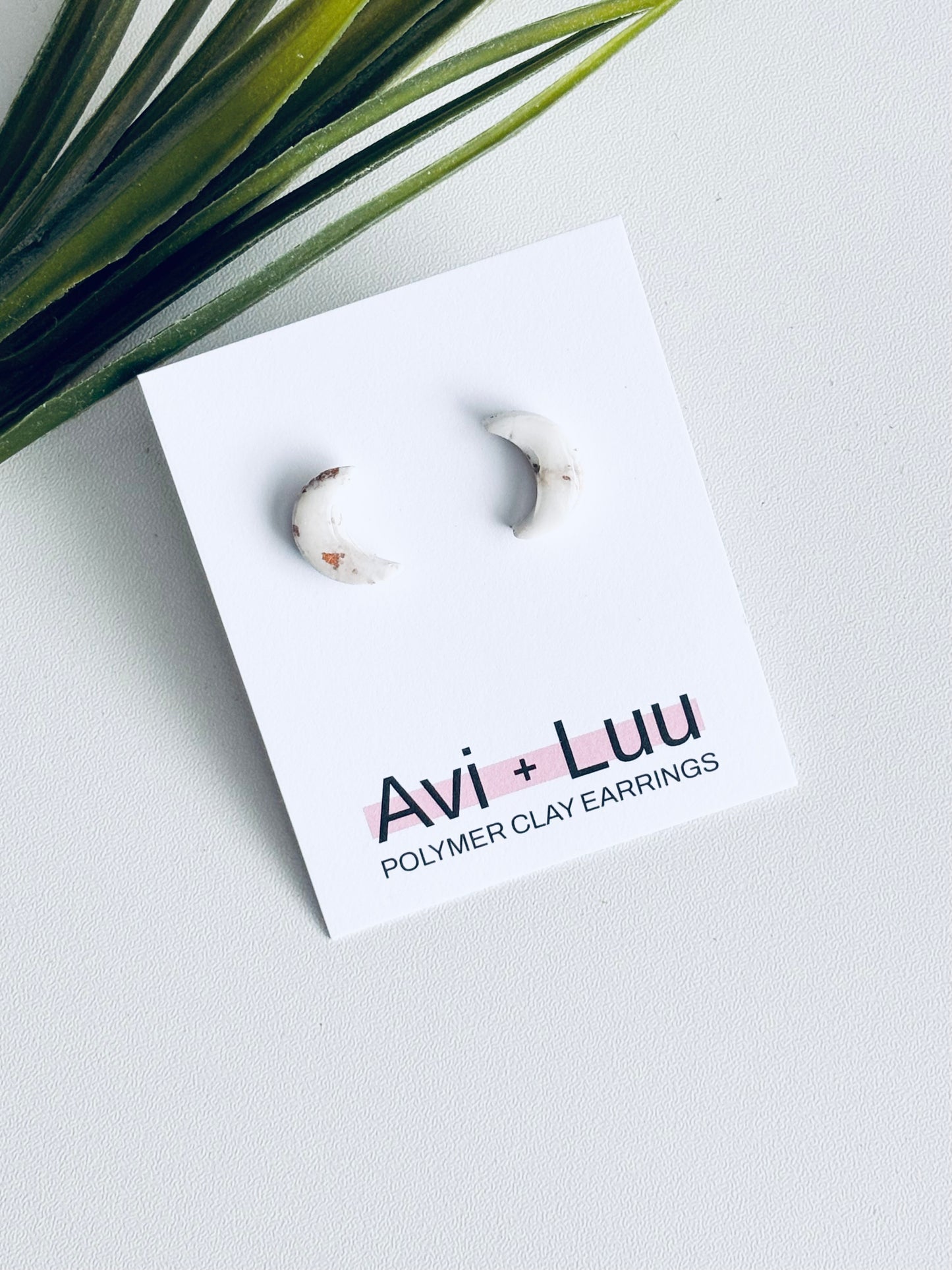 Rose Gold Moons Studs