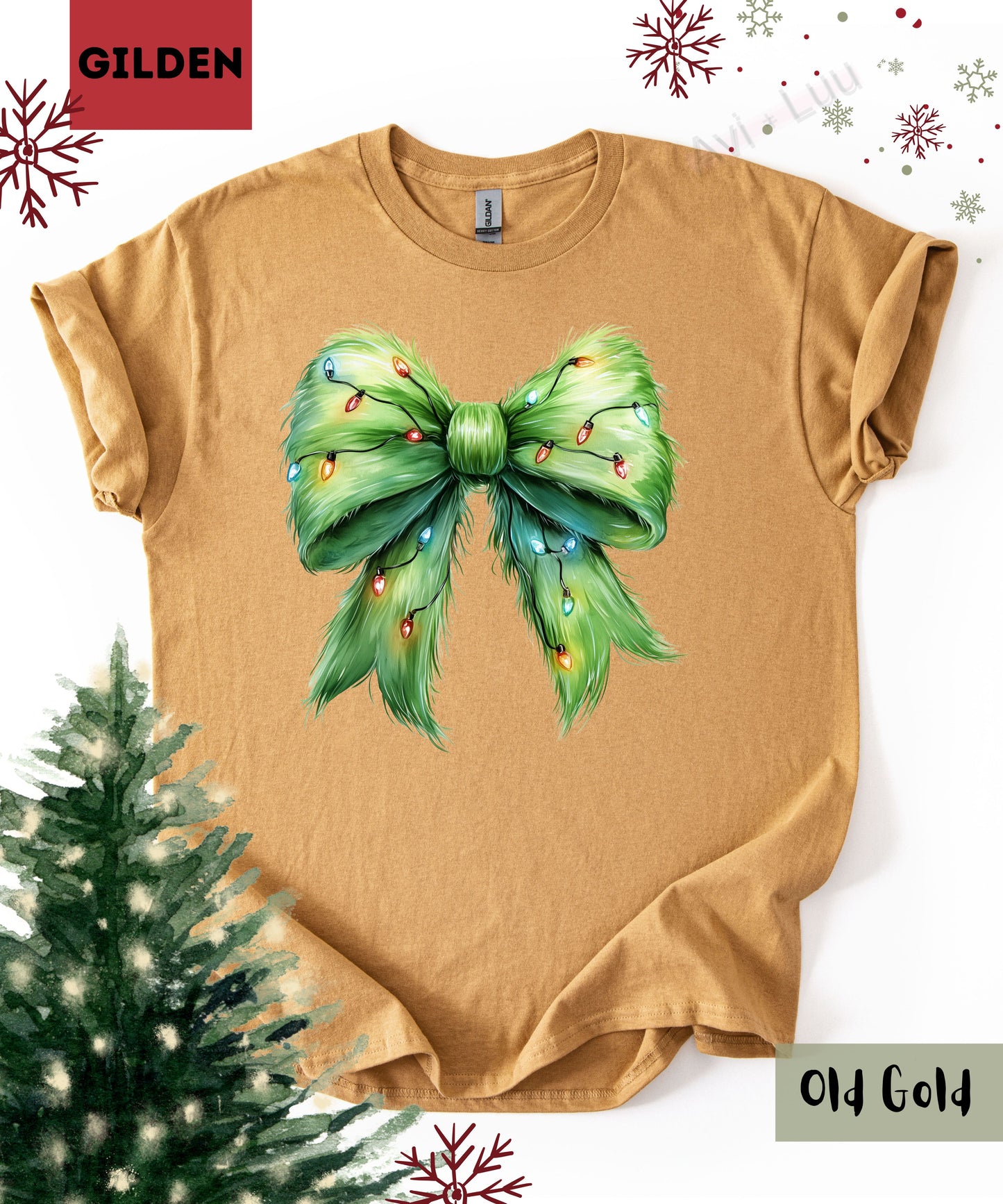 Grinch Bow | Gilden Unisex T-Shirt