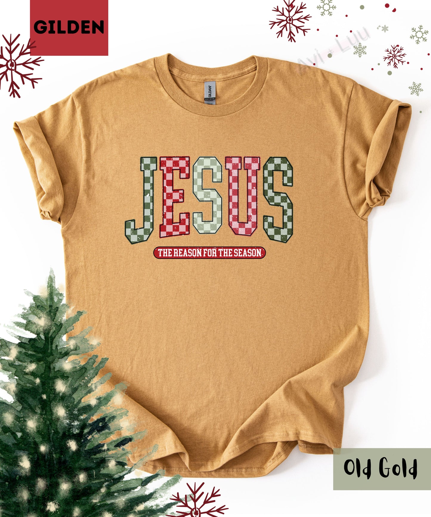 Checkered Jesus | Gilden Unisex T-Shirt