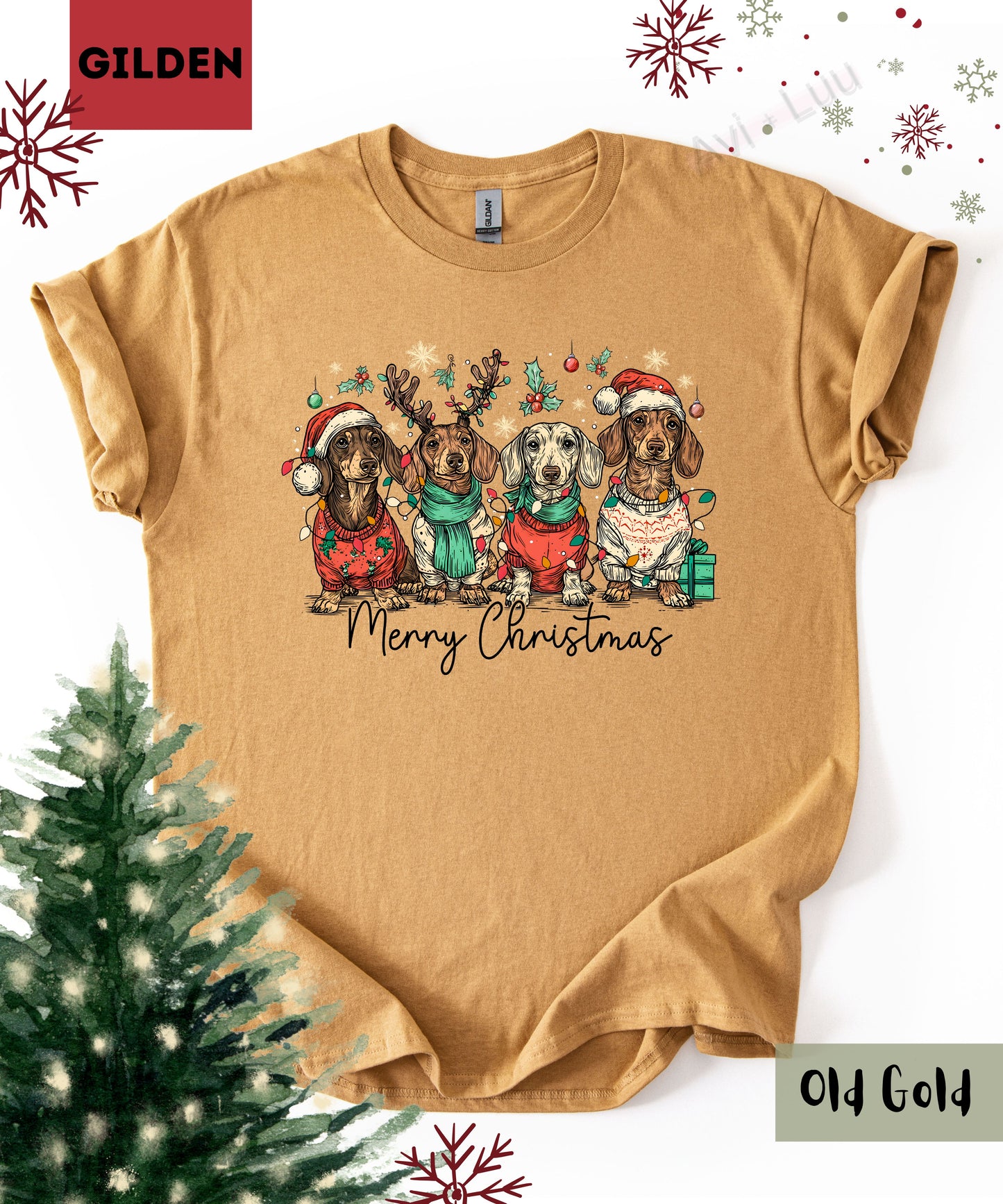 Dog Christmas | Gilden Unisex T-Shirt