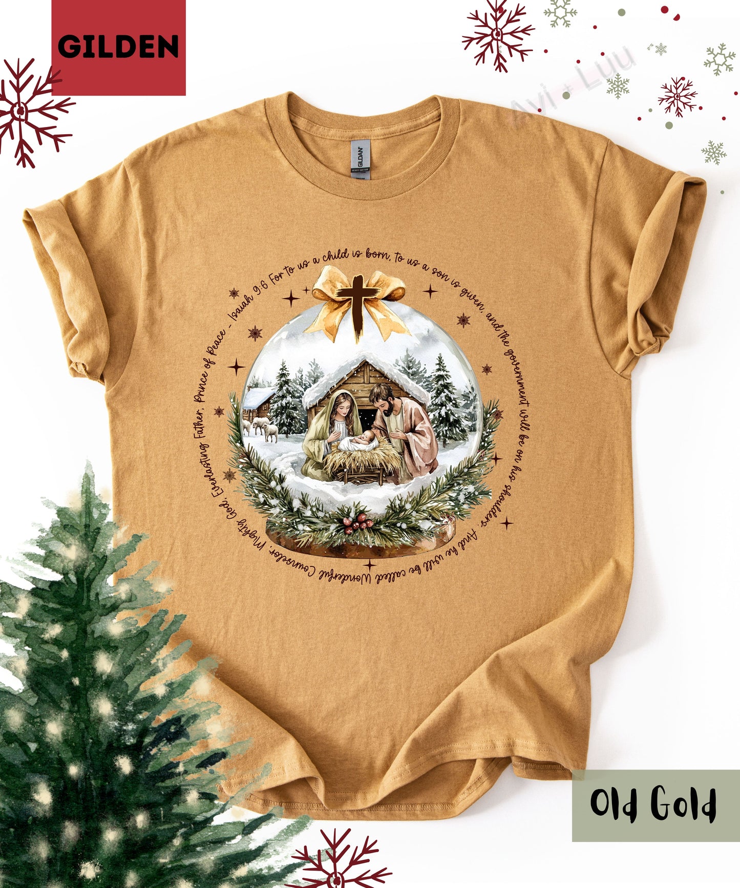 Jesus Snowglobe | Gilden Unisex T-Shirt